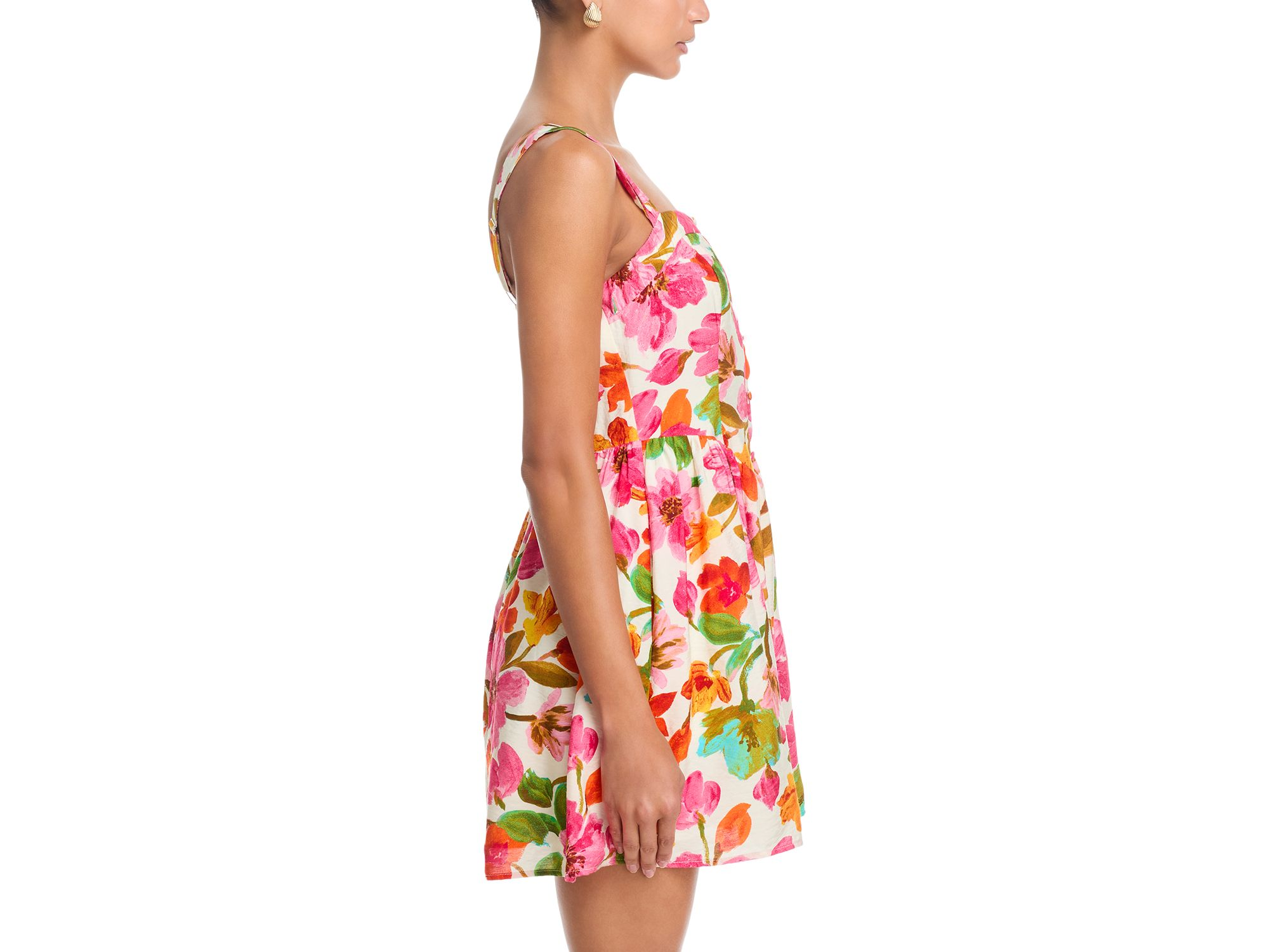 Floral Drop Waist Mini Dress - Exclusive — Image 4