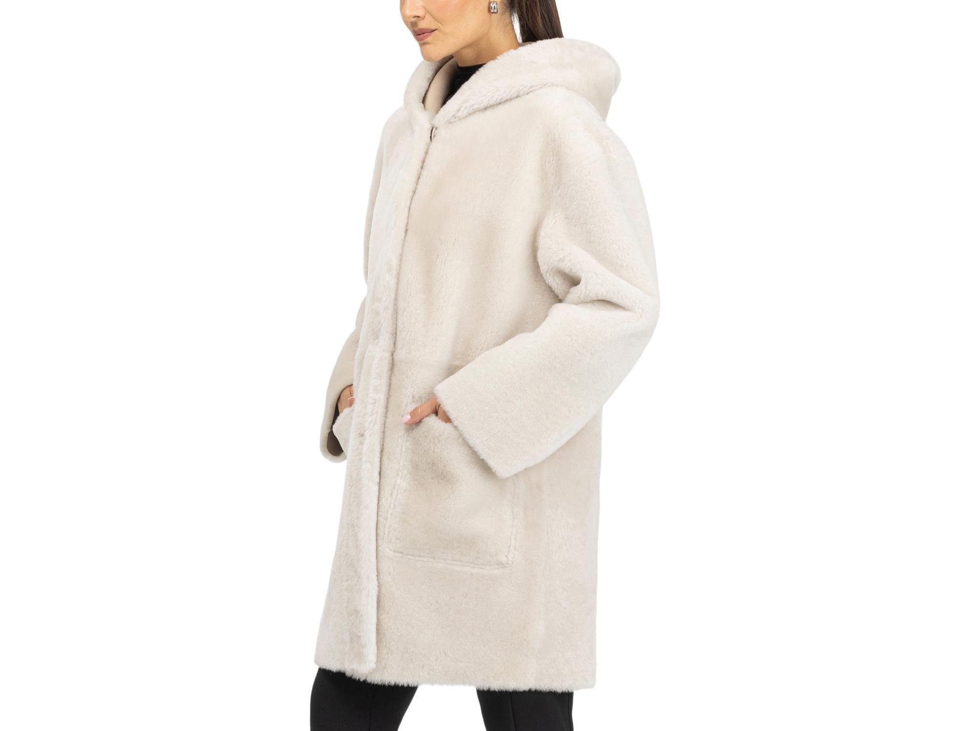 Merino Shearling Lamb Parka Coat — Image 3