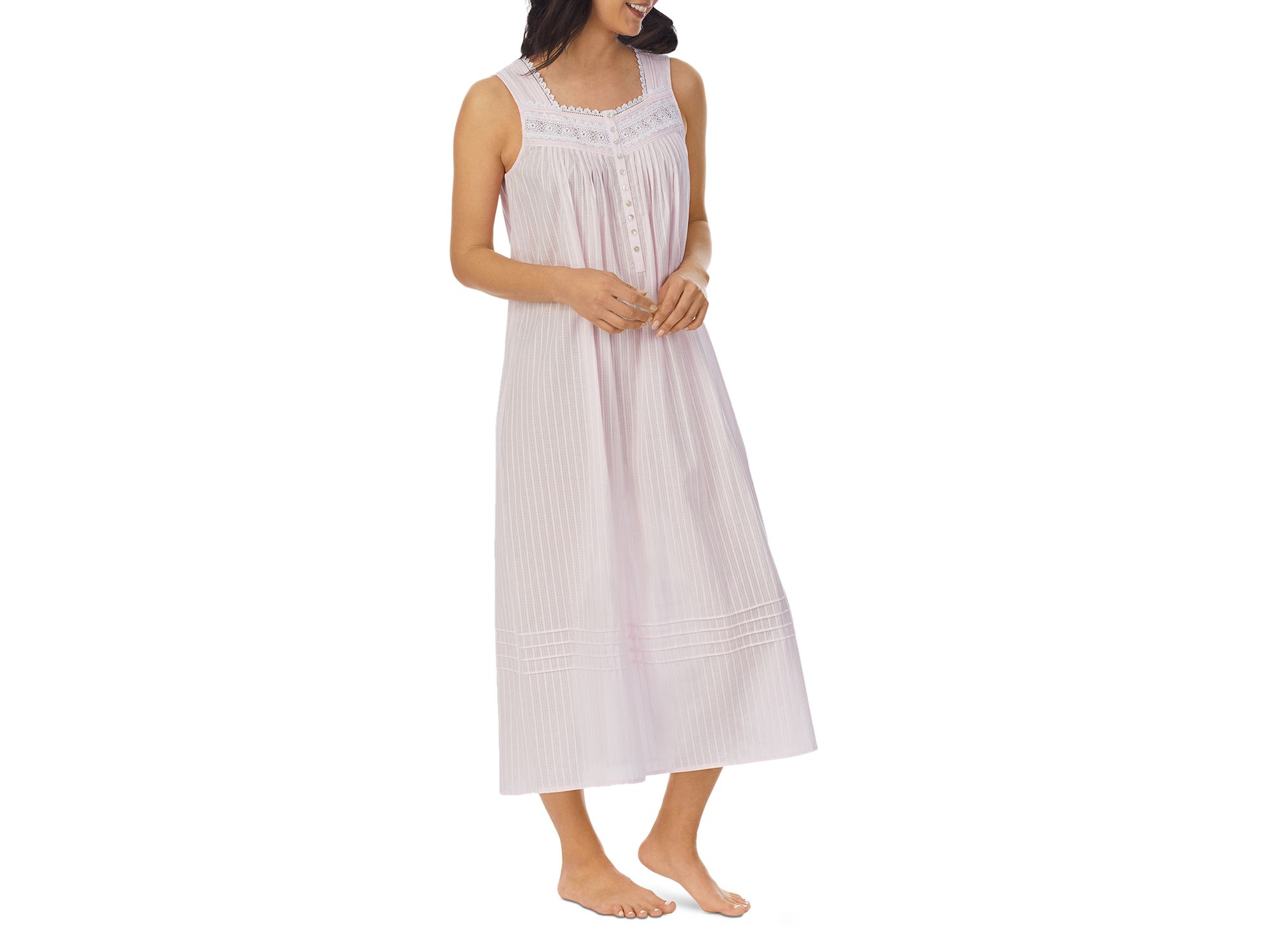 Dobby Stripe Cotton Ballet Nightgown — Image 3