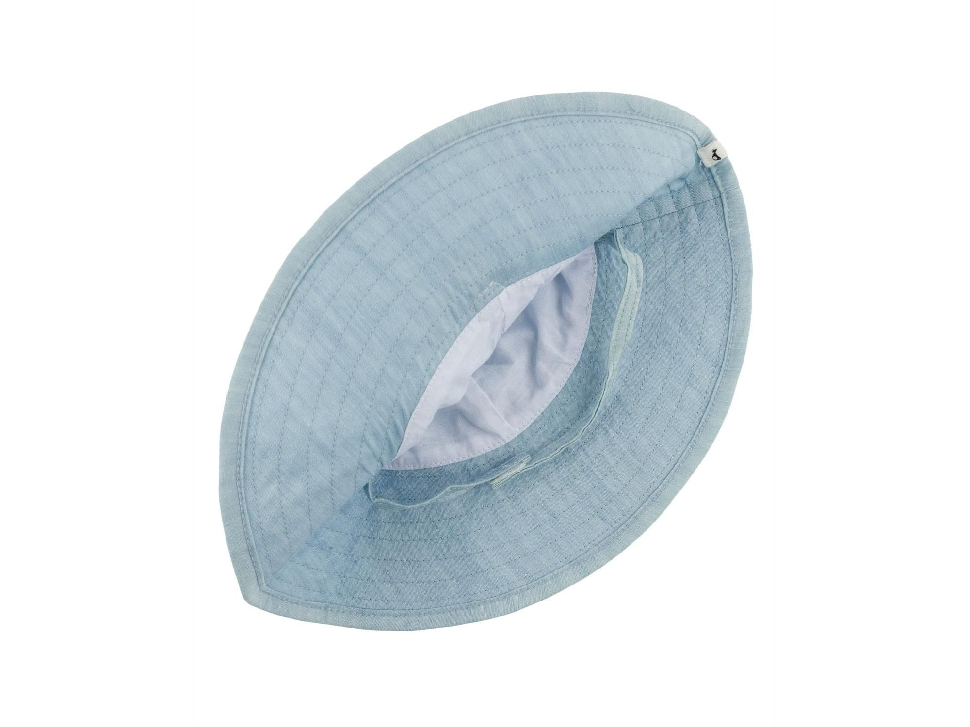 Sunhat - Lyocell Denim with Crotchet Daisy Applique — Image 3