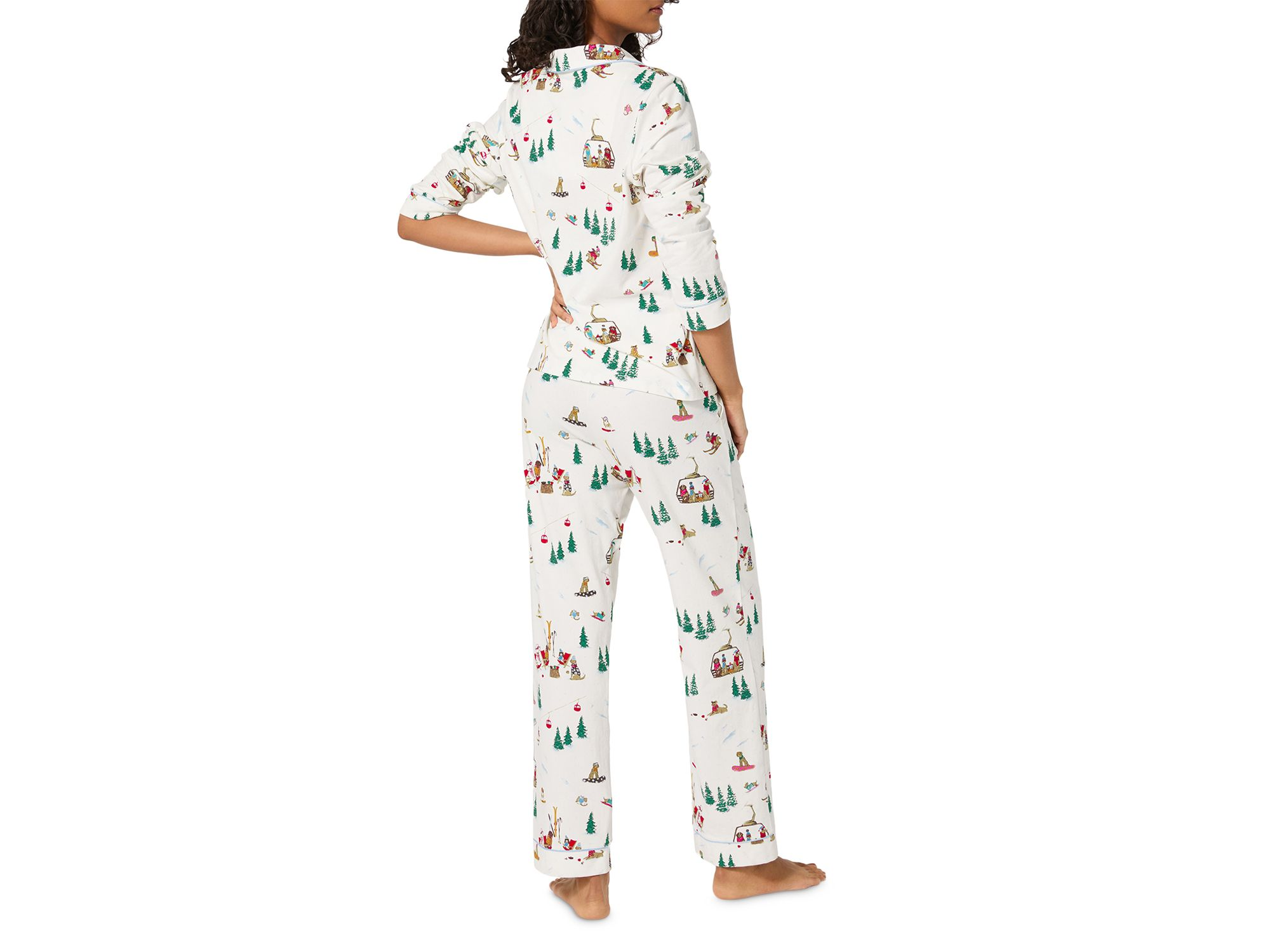Printed Long Sleeve Pajama Set — Image 3