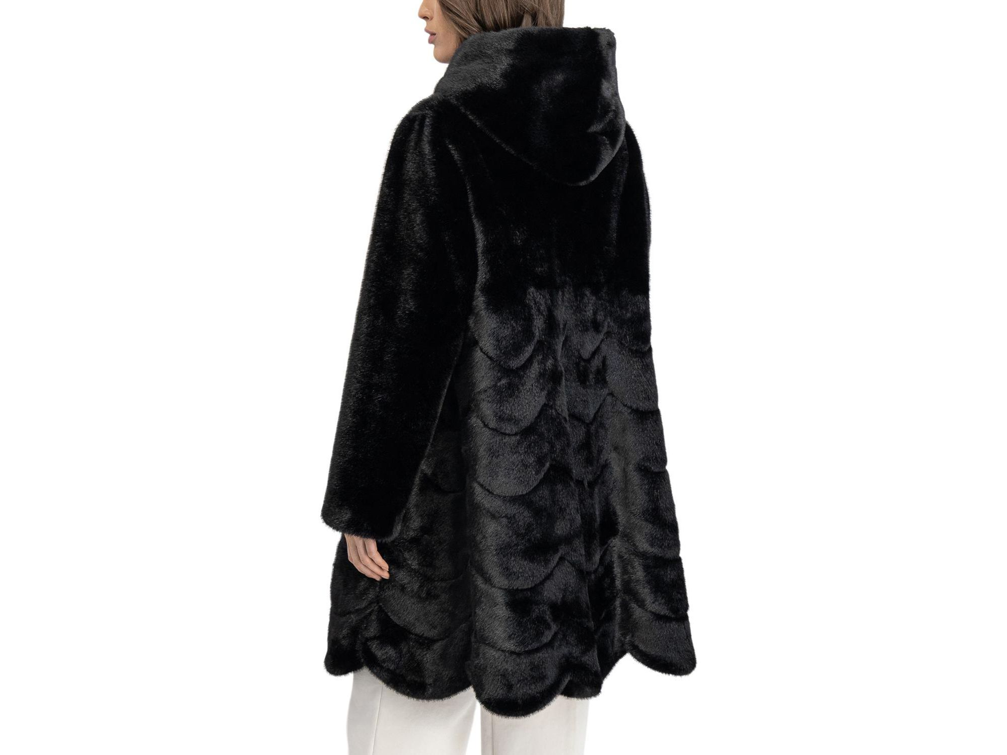 Faux Fur Mink Reversible Parka Coat — Image 4
