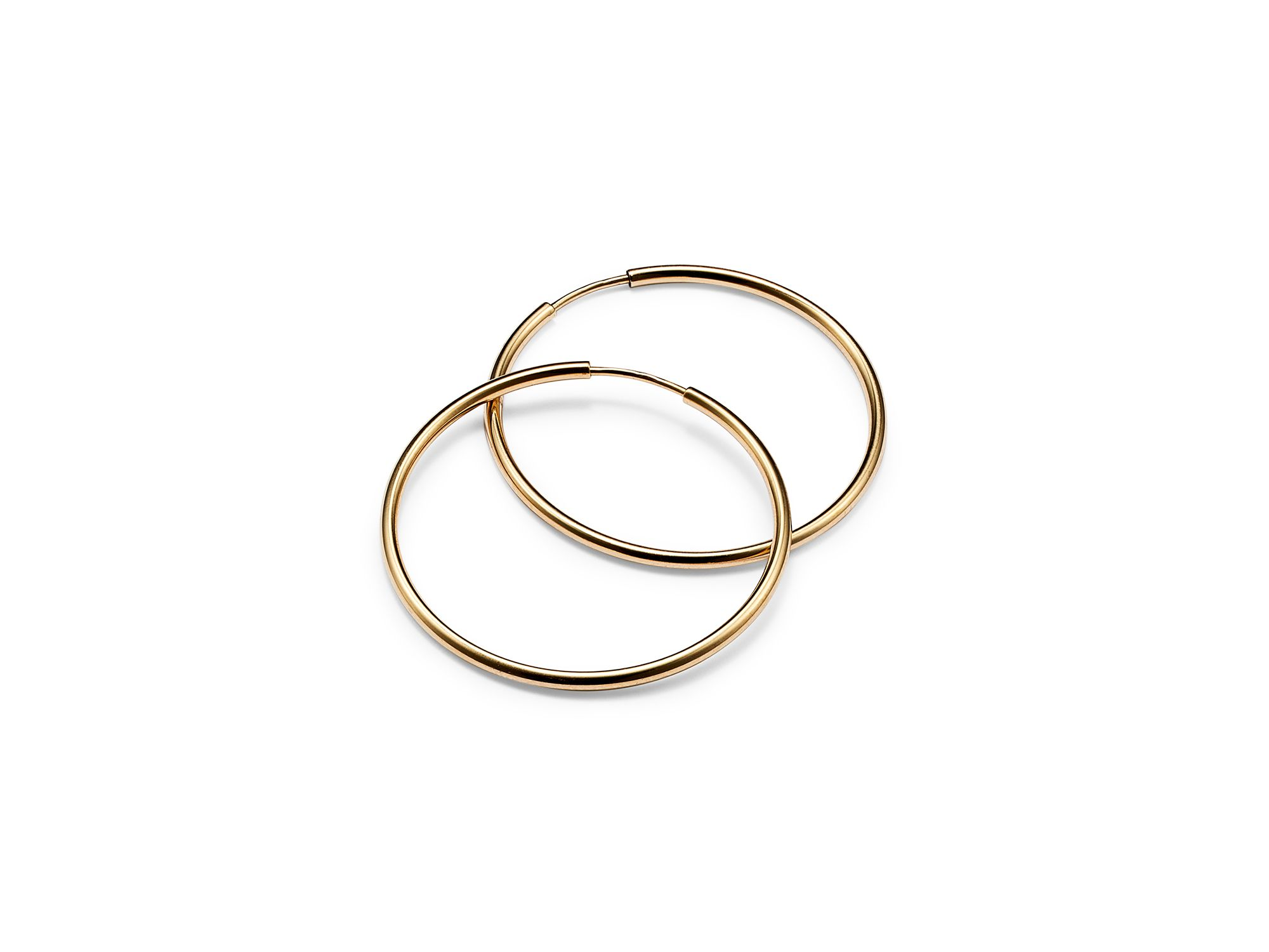 14K Gold Endless Hoop Earrings — Image 4