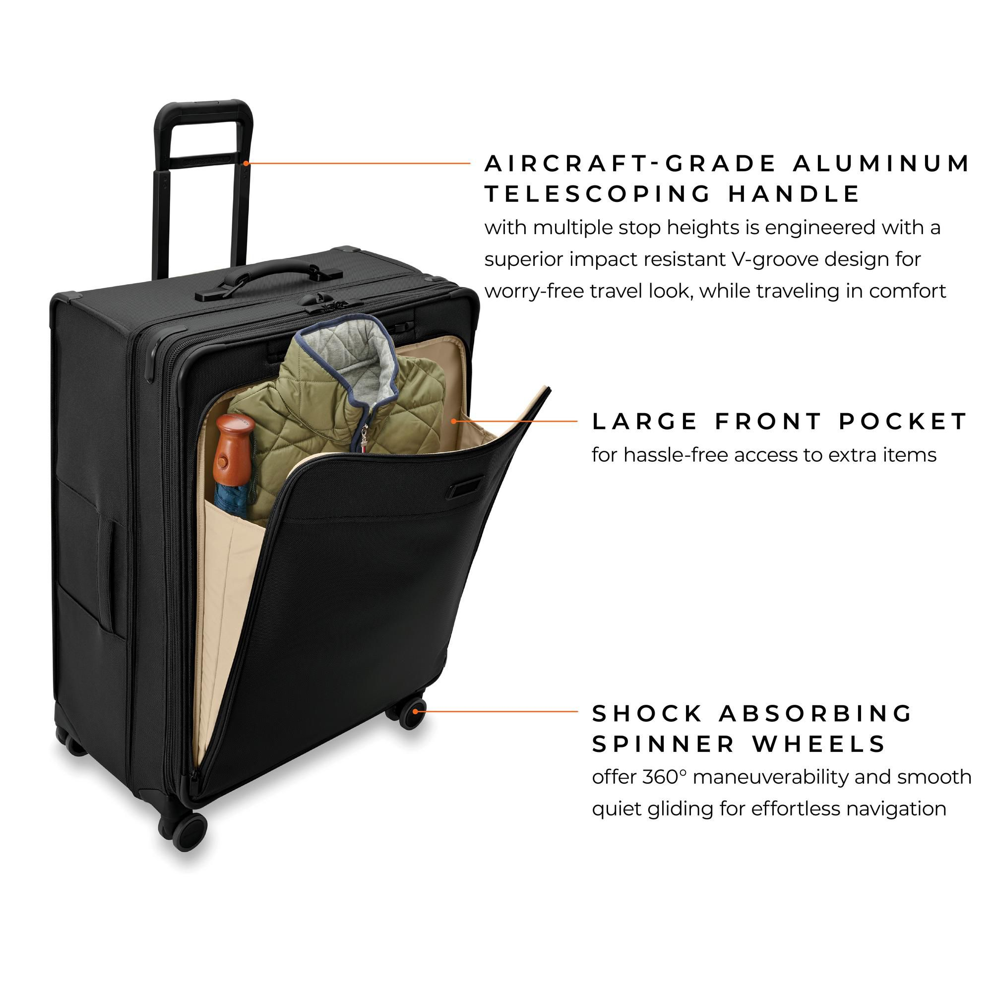 Baseline Extra Large Expandable Spinner Suitcase — Image 6