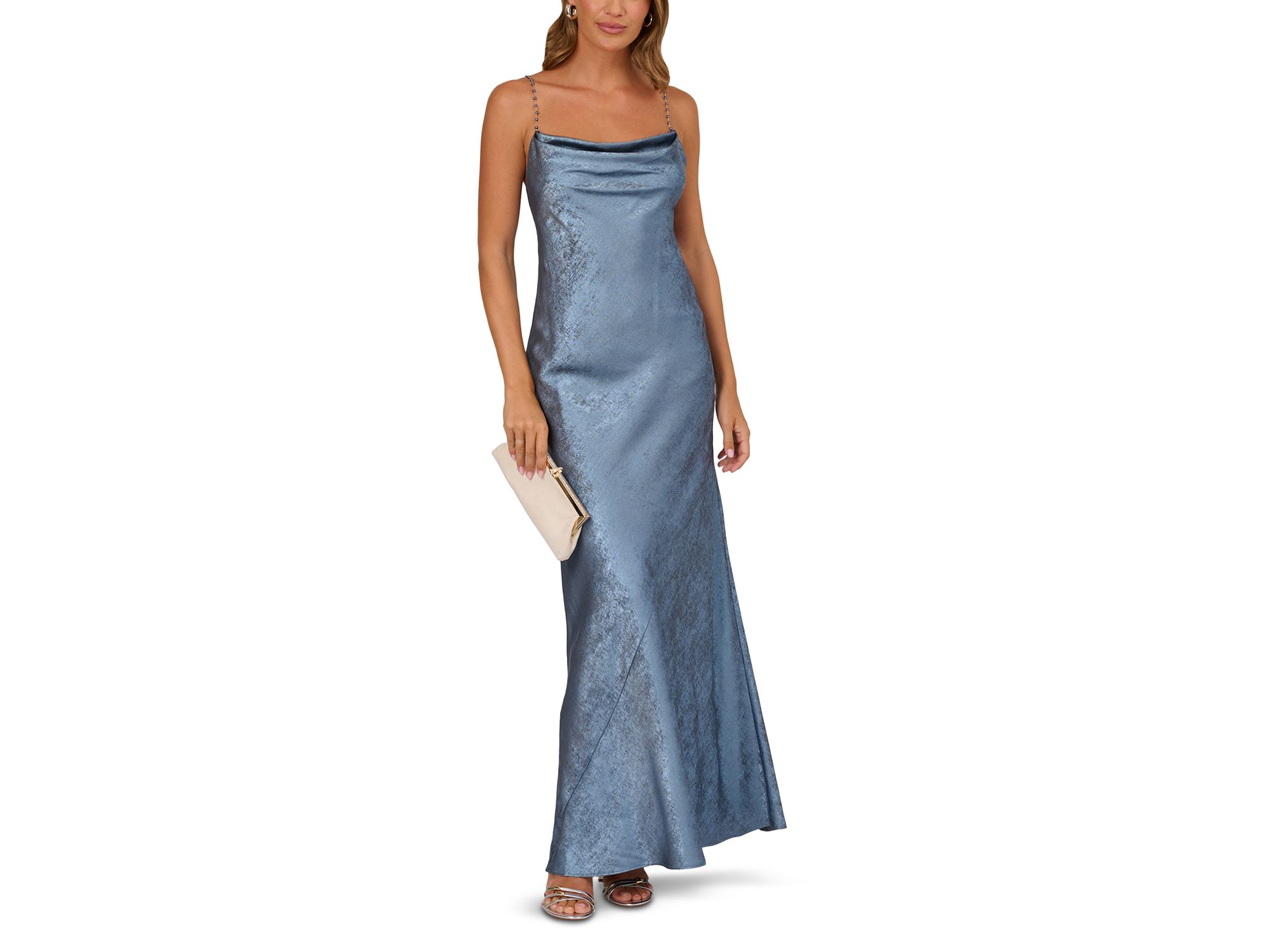 Foiled Chiffon Dress — Image 5