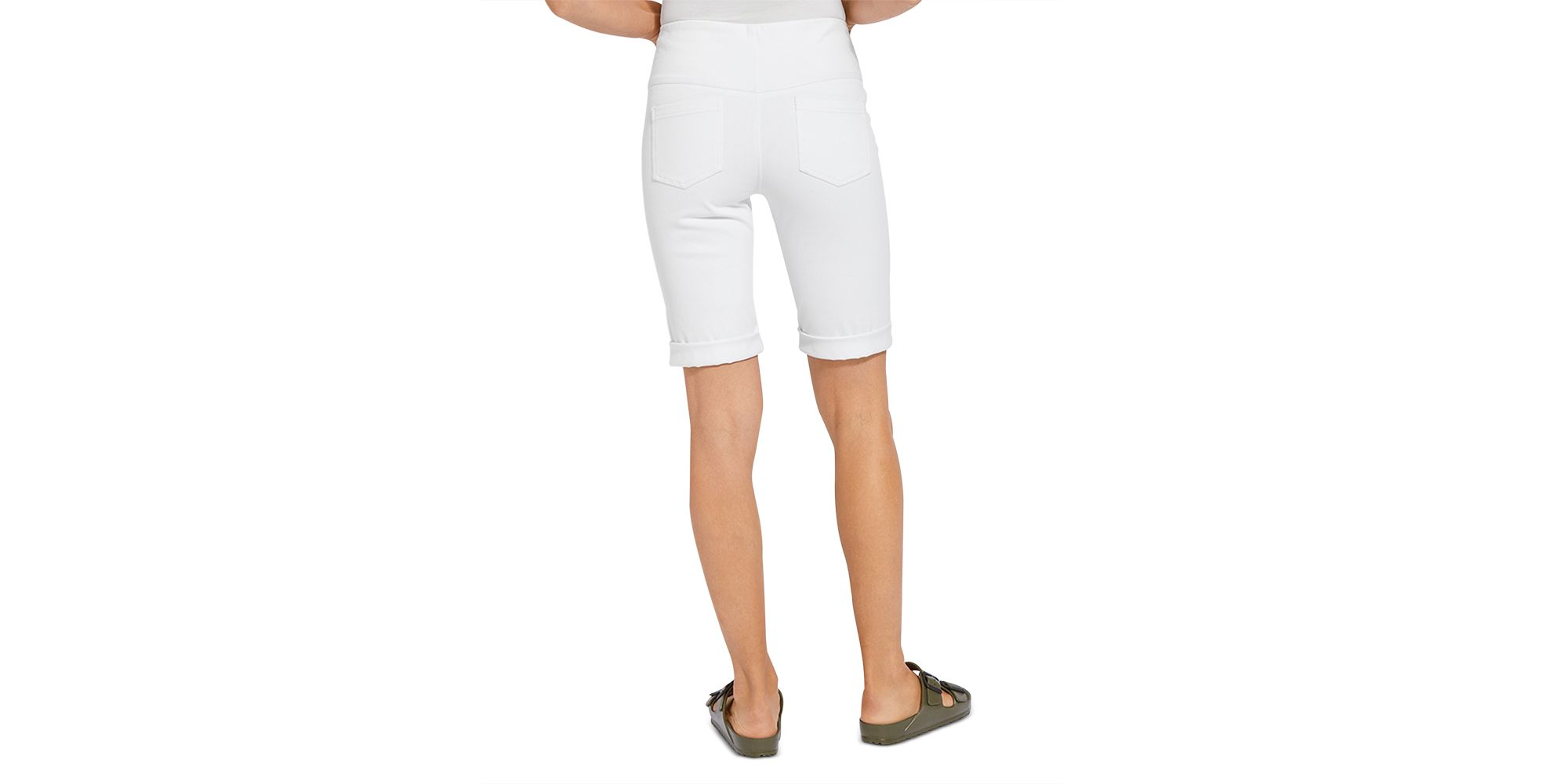 Cuffed Denim Shorts — Image 6