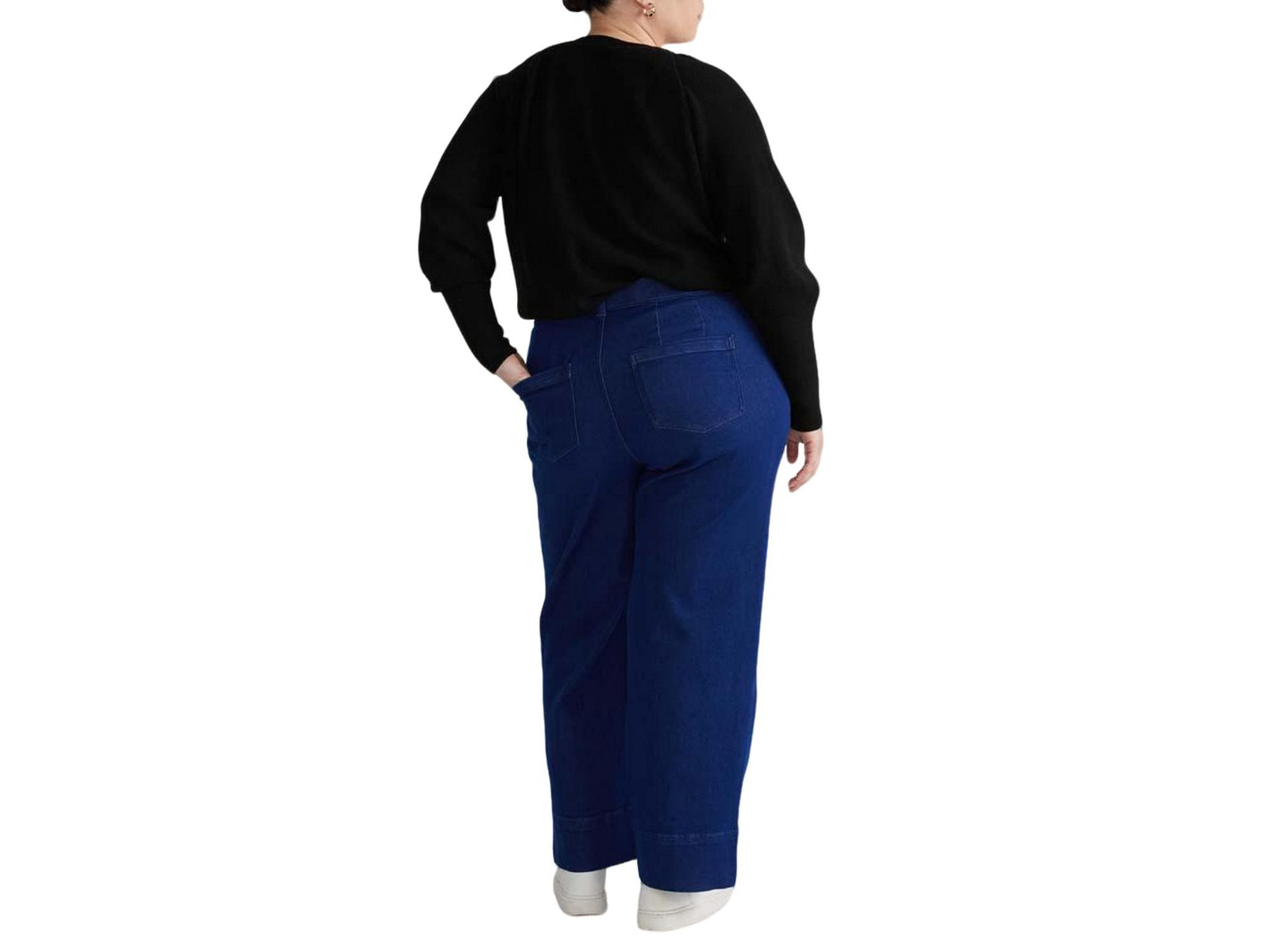 Women's Plus Katie High Rise Crossover Jeans in Blue Wash — Image 3