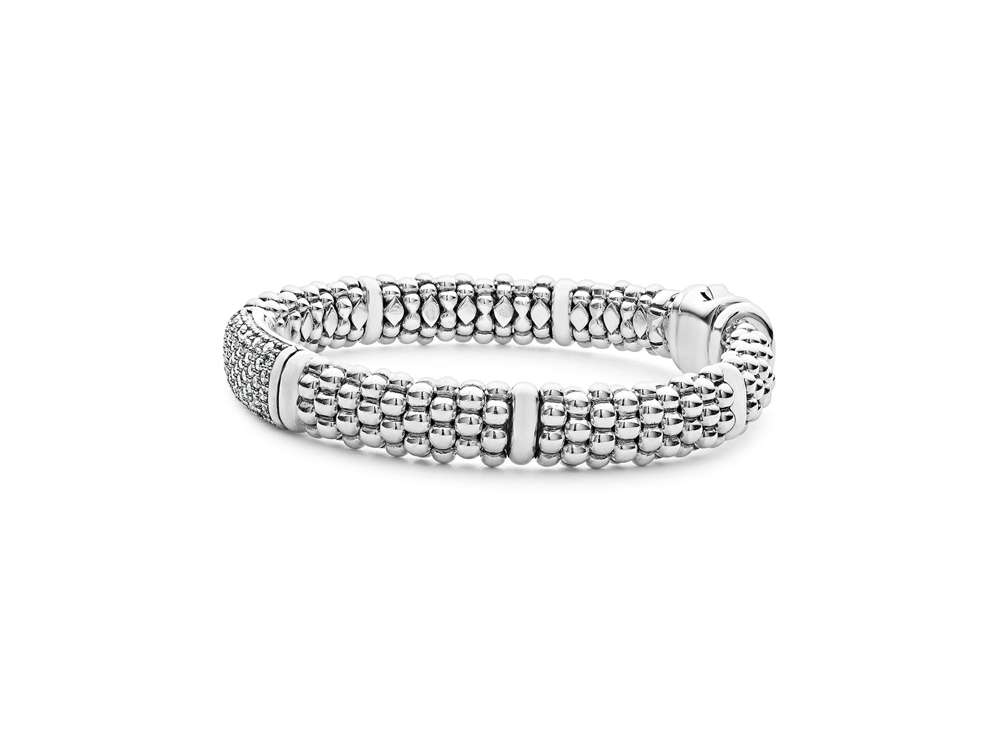 Sterling Signature Caviar Diamond Bracelet — Image 4