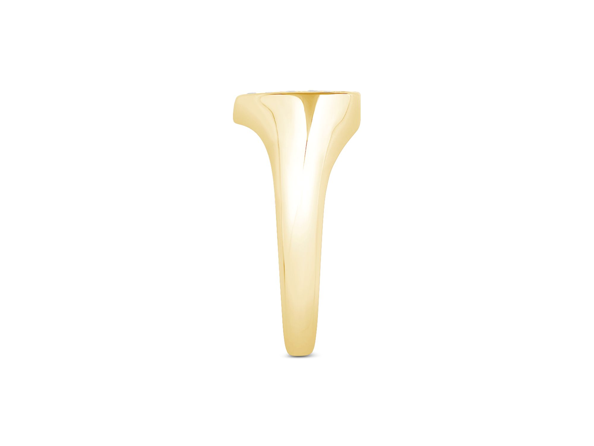 Diamond Heart Signet Ring in 14K Yellow Gold, 0.25 tcw — Image 6