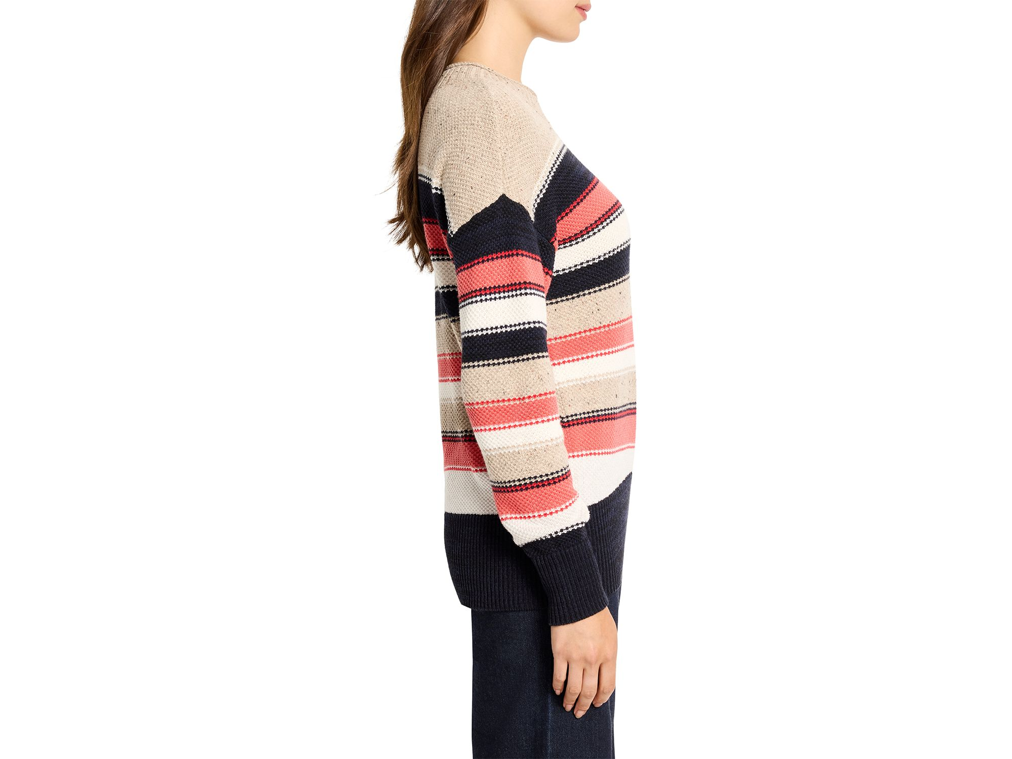 Speckled Knit Striped Sweater — Image 3