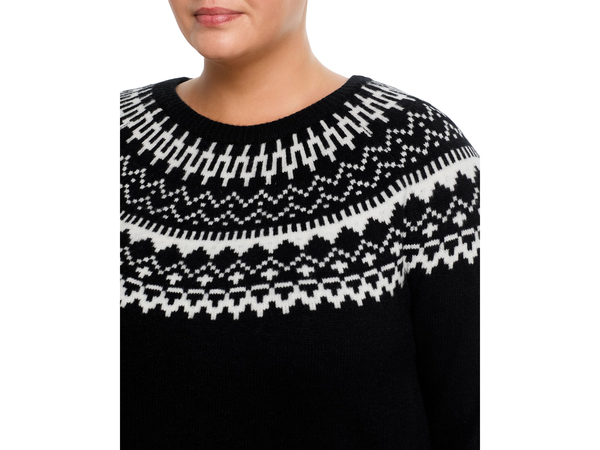 100% Cashmere Fair Isle Crewneck Sweater - Exclusive — Image 3
