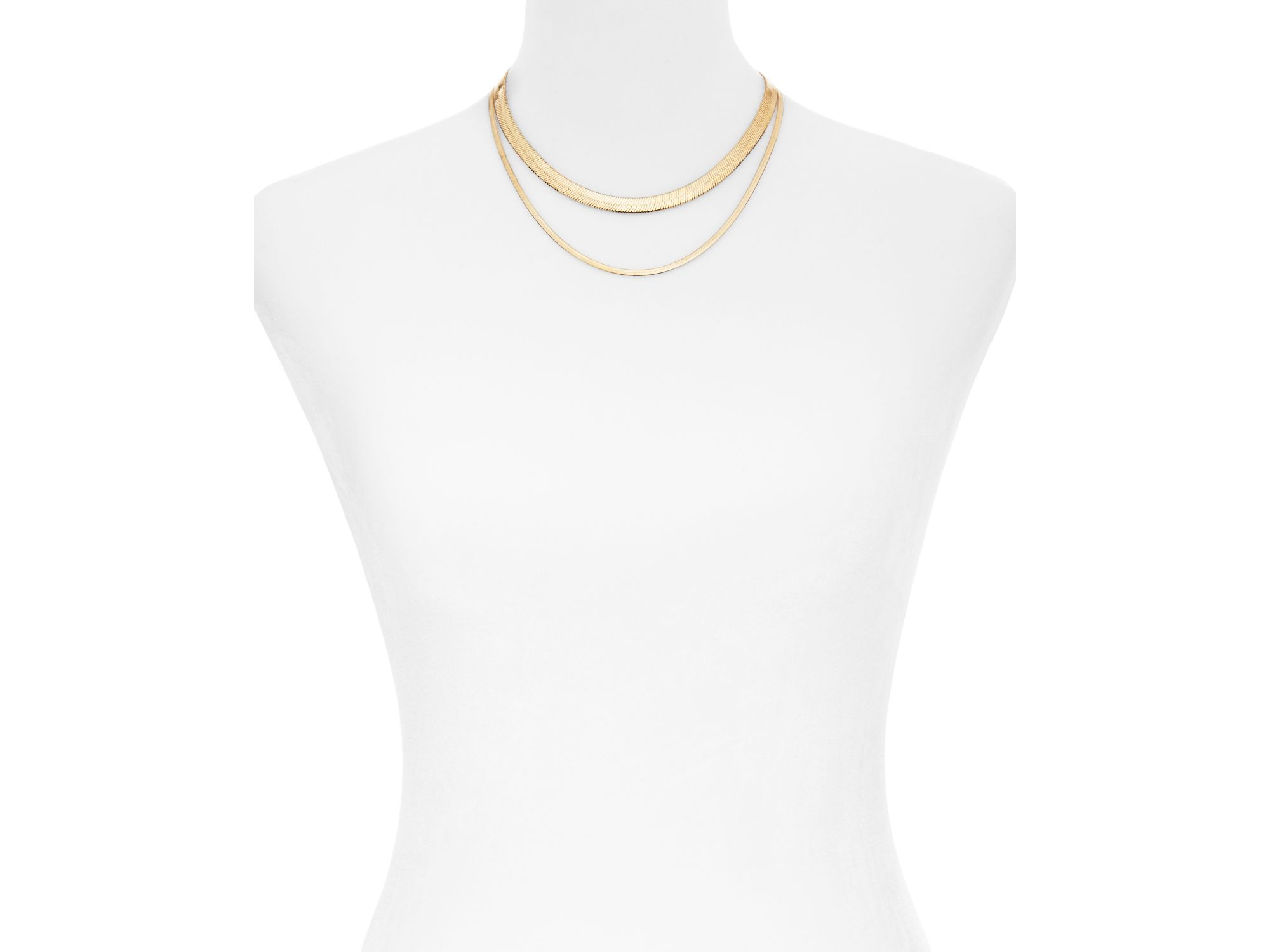 Snake Chain Layered Collar Necklace, 16"-19" - Exclusive — Image 5