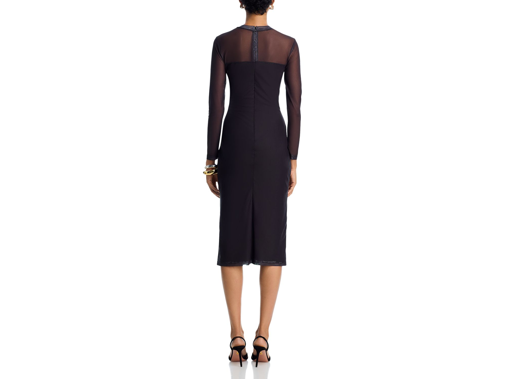 Mesh Floral Midi Dress - Exclusive — Image 5