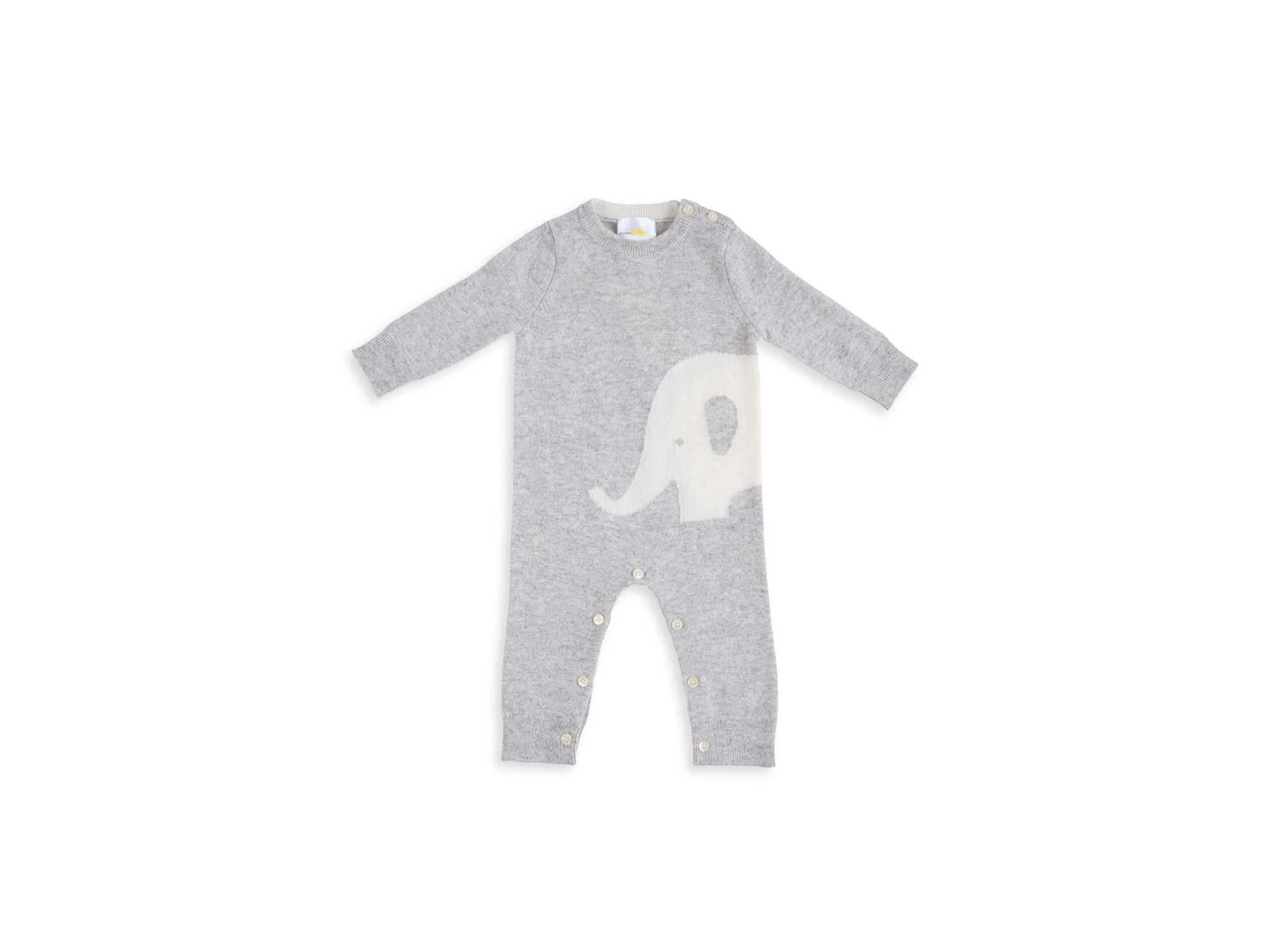 Unisex Elephant Cashmere Coverall, Baby - Exclusive — Image 3