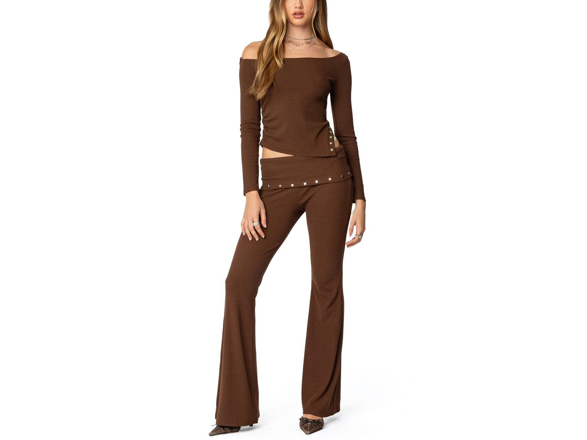 Aries Studded Fold Over Leggings — Image 3