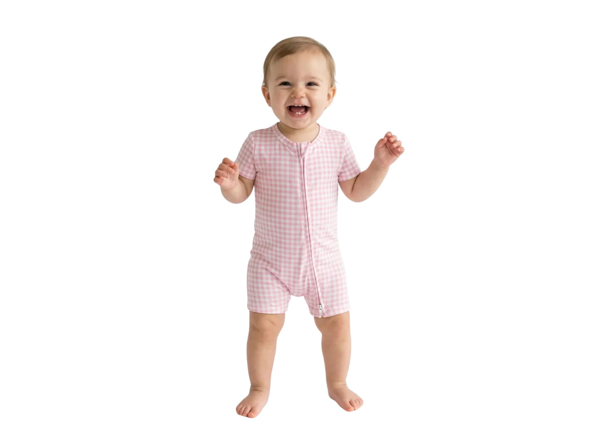 Girls' Sugar Gingham Bamboo Sleeper - Baby — Image 6