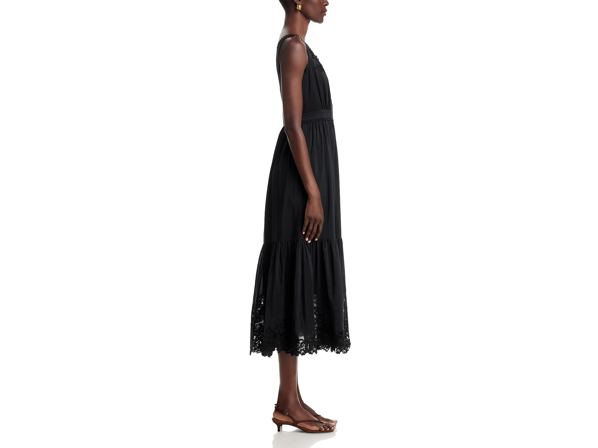 Zuri Lace Trim Midi Dress — Image 5