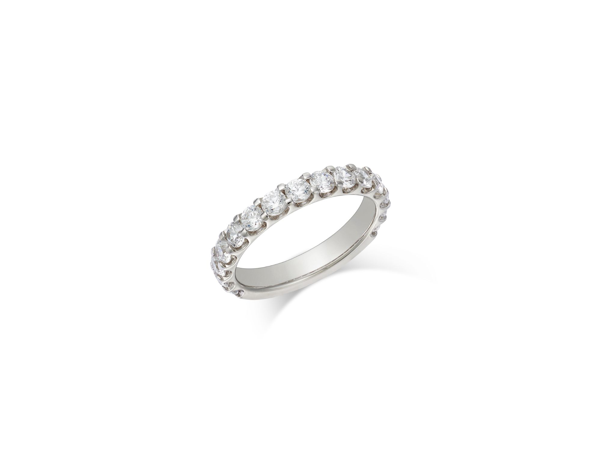 Certified Diamond Band in 14K White Gold, 1.50 tcw — Image 3