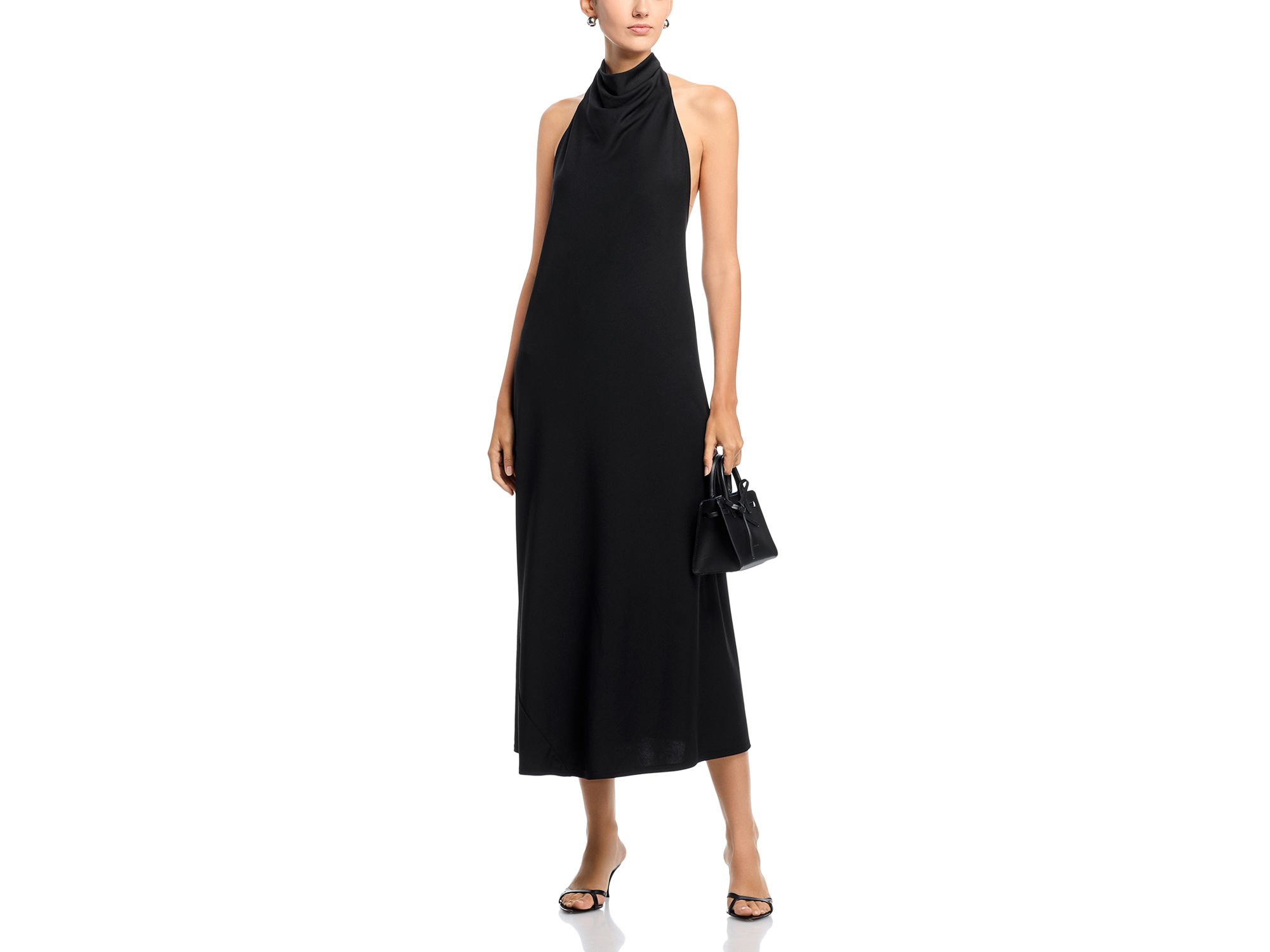 Halter Midi Jersey Dress — Image 4