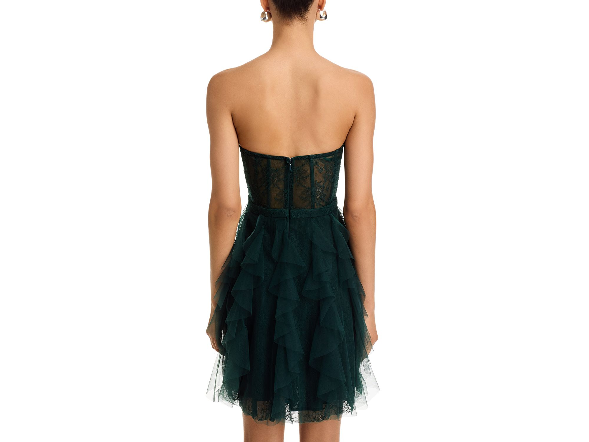 Strapless Mesh Lace Dress - Exclusive — Image 3