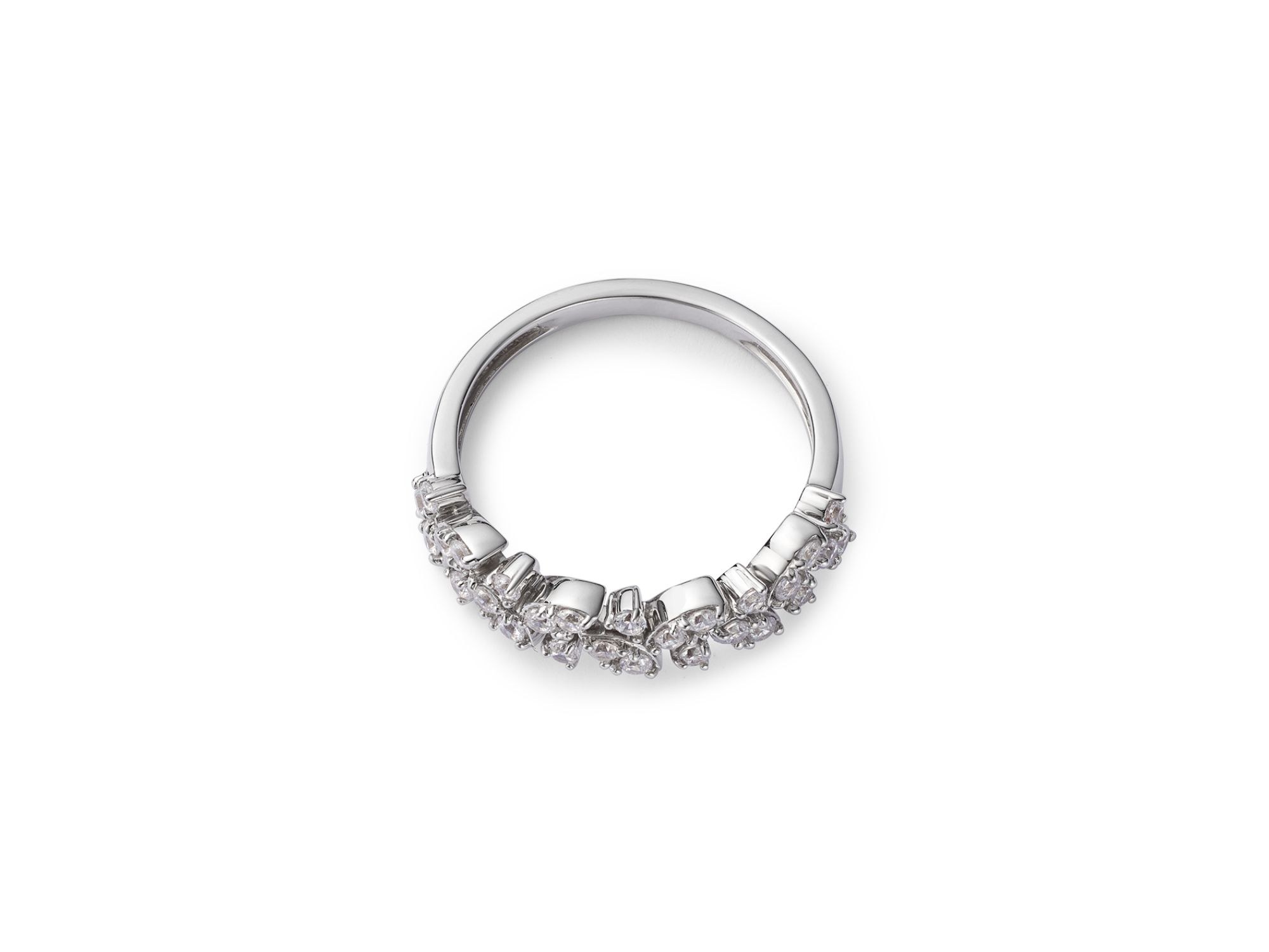 Diamond Leaf Band in 14K White Gold, 0.50 tcw — Image 4