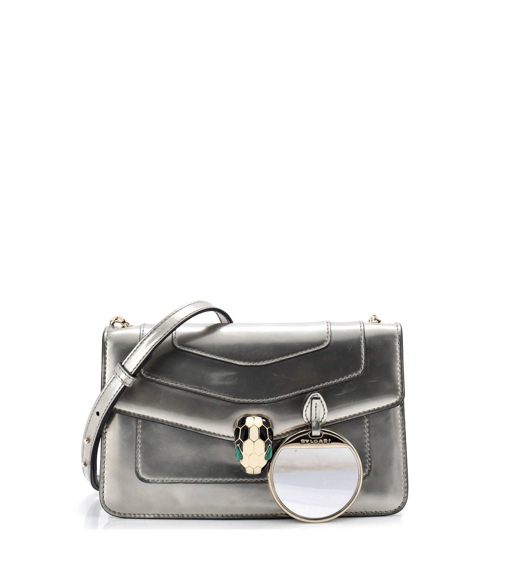 Small Serpenti Forever Shoulder Bag Metallic Leather — Image 4