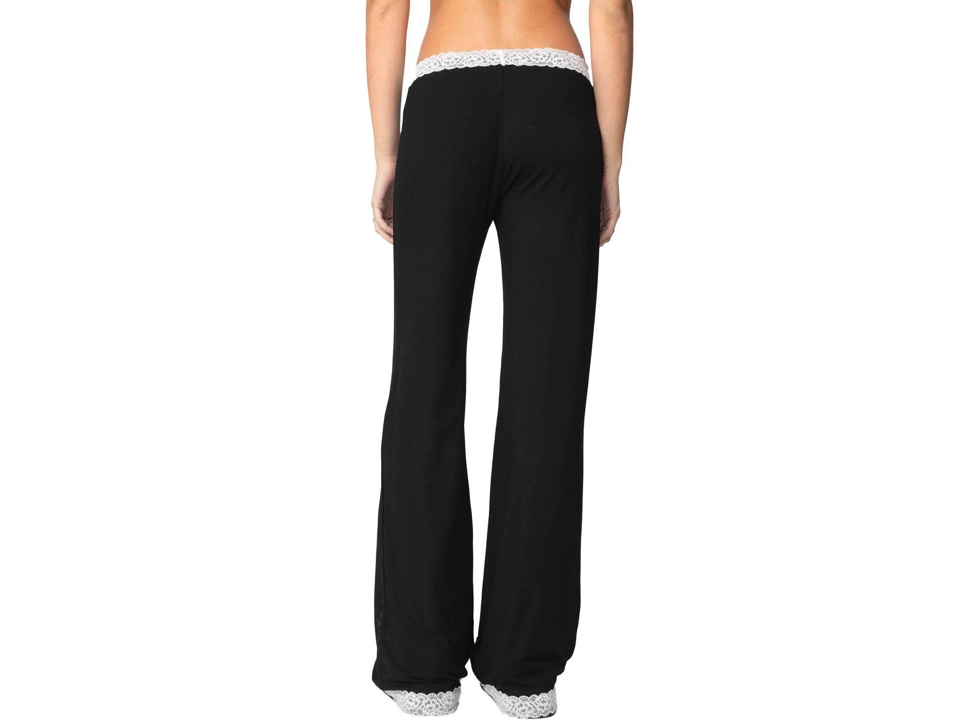 Domino Contrast Lace Trim Pants — Image 3