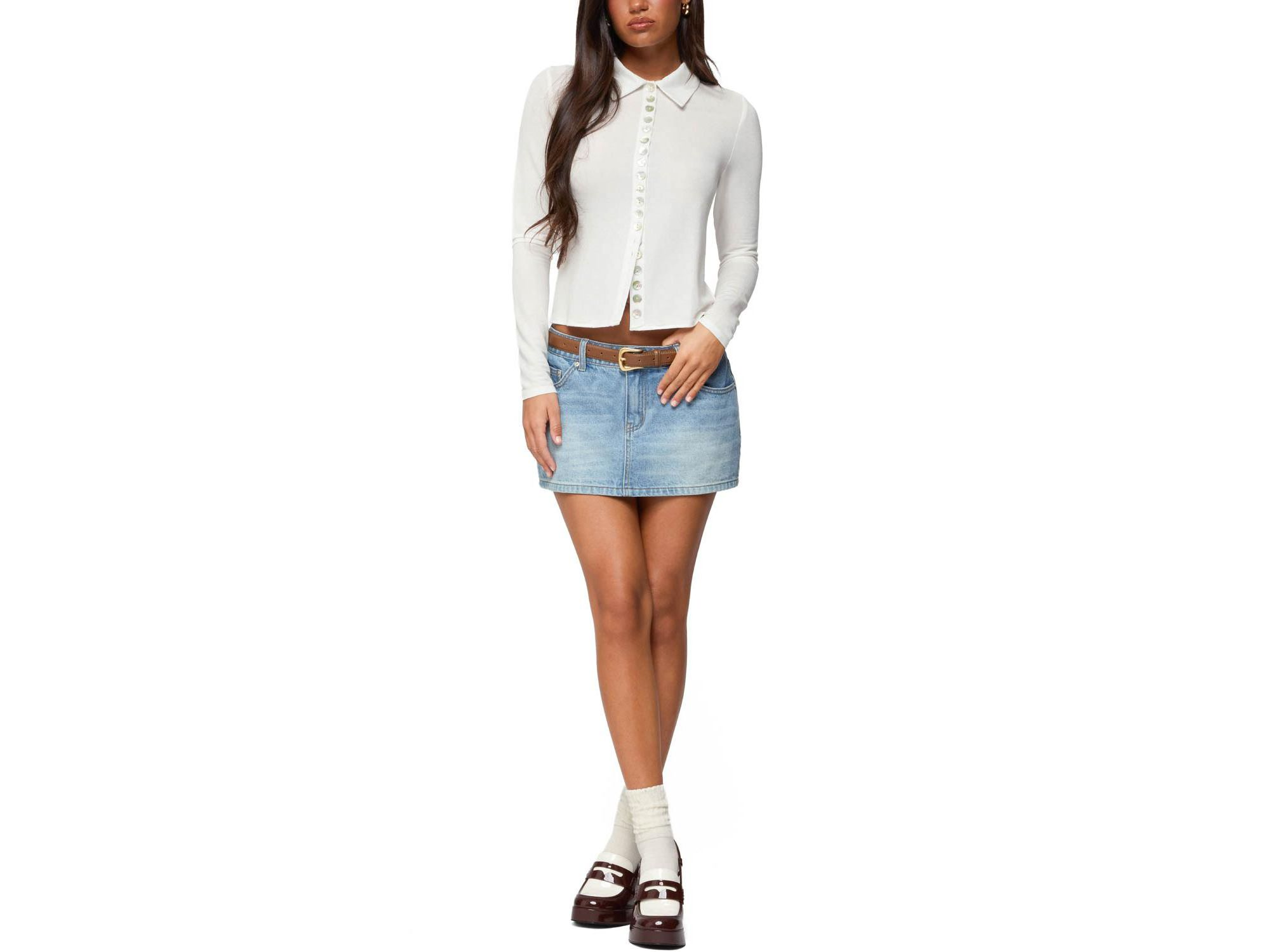 Pennie Iridescent Button Up Shirt — Image 5
