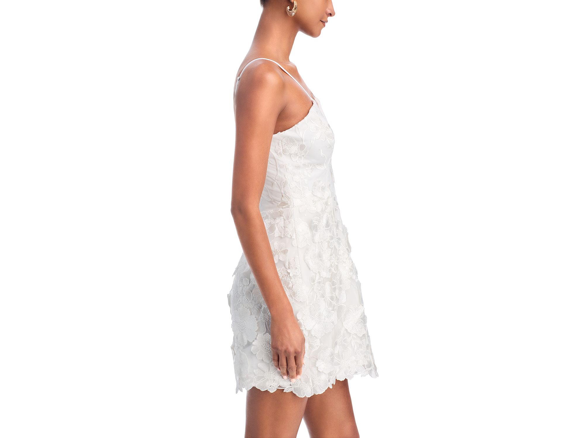 3D Flower Spaghetti Strap Mini Dress - Exclusive — Image 4