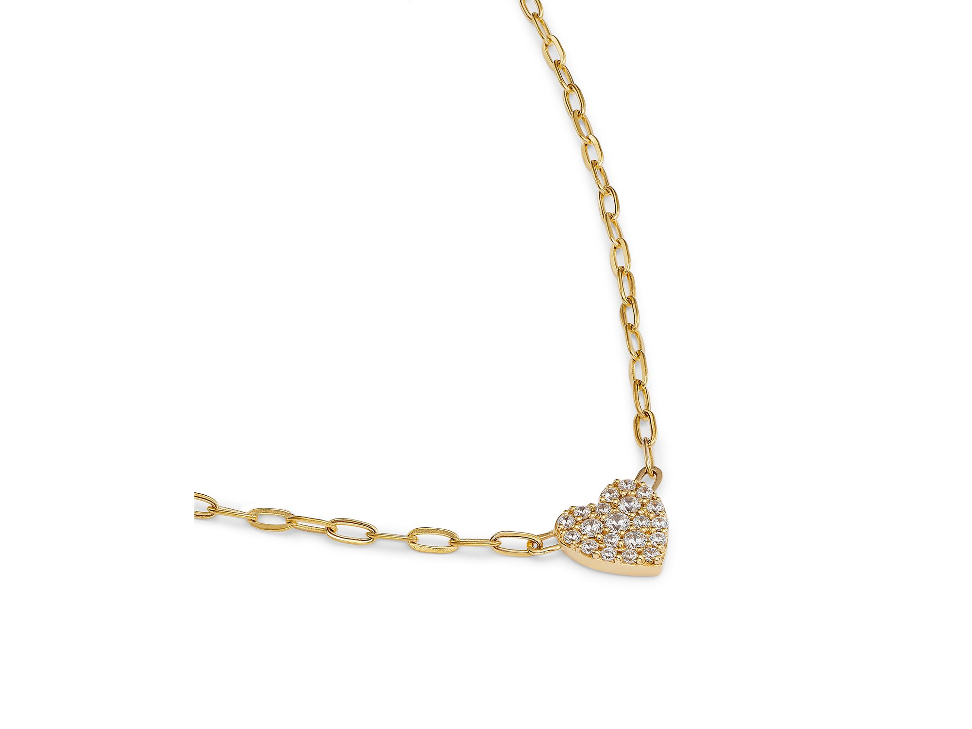 Diamond Heart Pendant Necklace in 14K Yellow Gold, 0.25 tcw — Image 3