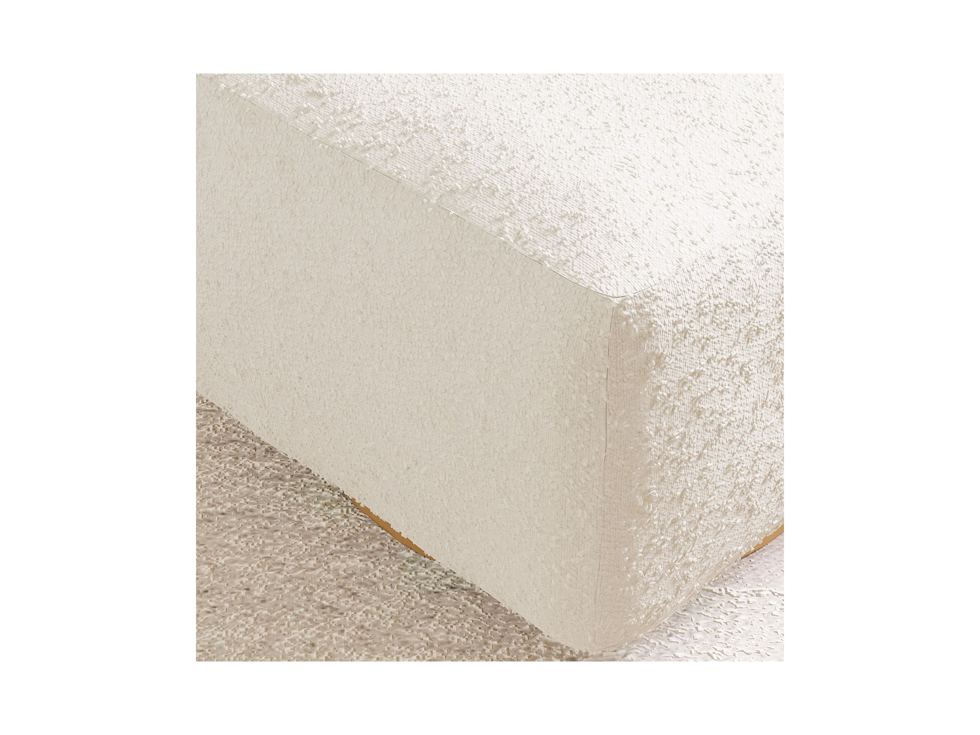 Kiwi Bouclé Gliding Ottoman — Image 4