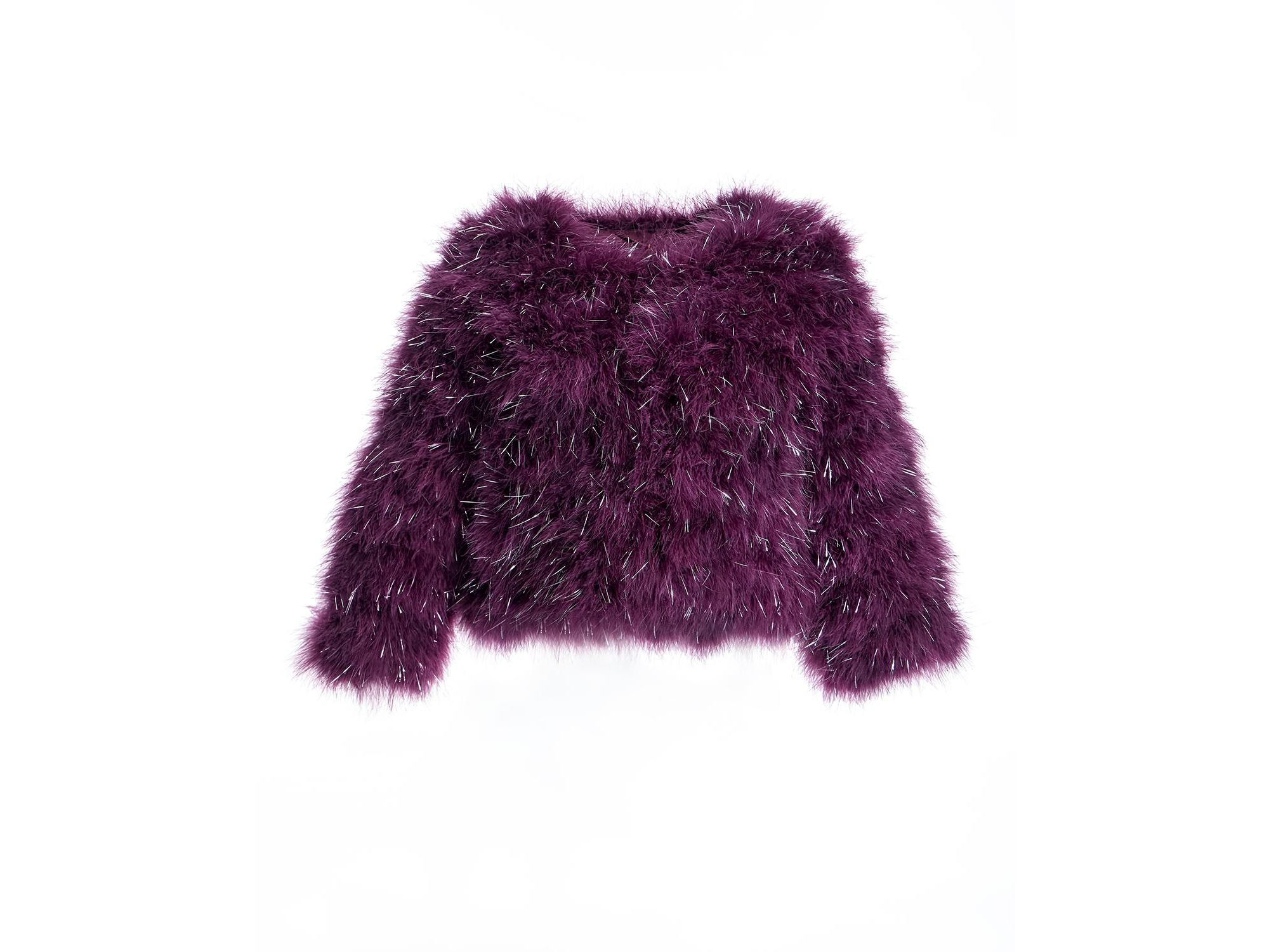 Feather Bolero with Metallic Thread Inserts — Image 5