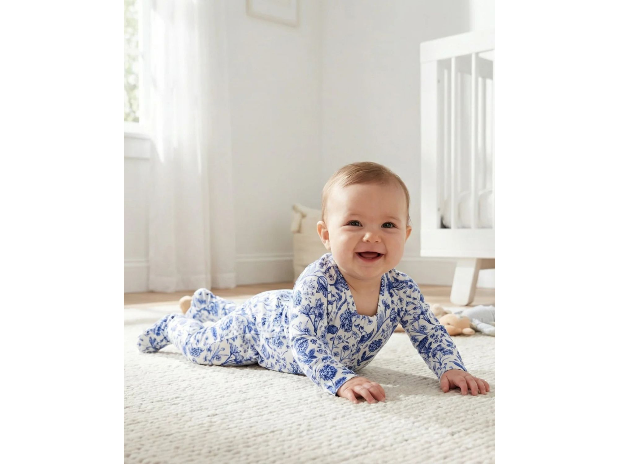 Girls' Porcelain Vine Bamboo Sleeper - Baby — Image 5