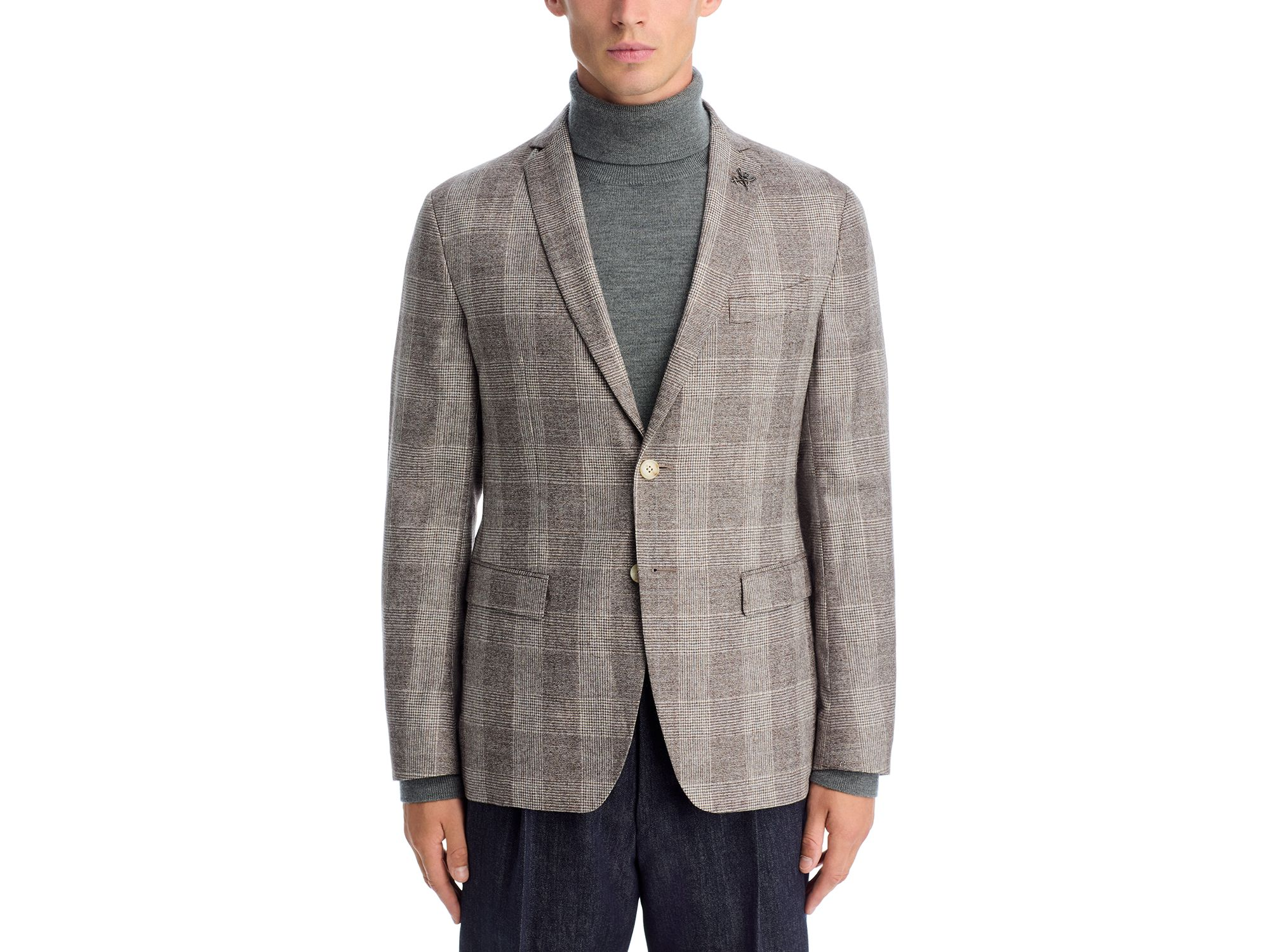 Varick Slim Fit Jersey Plaid Sport Coat — Image 3