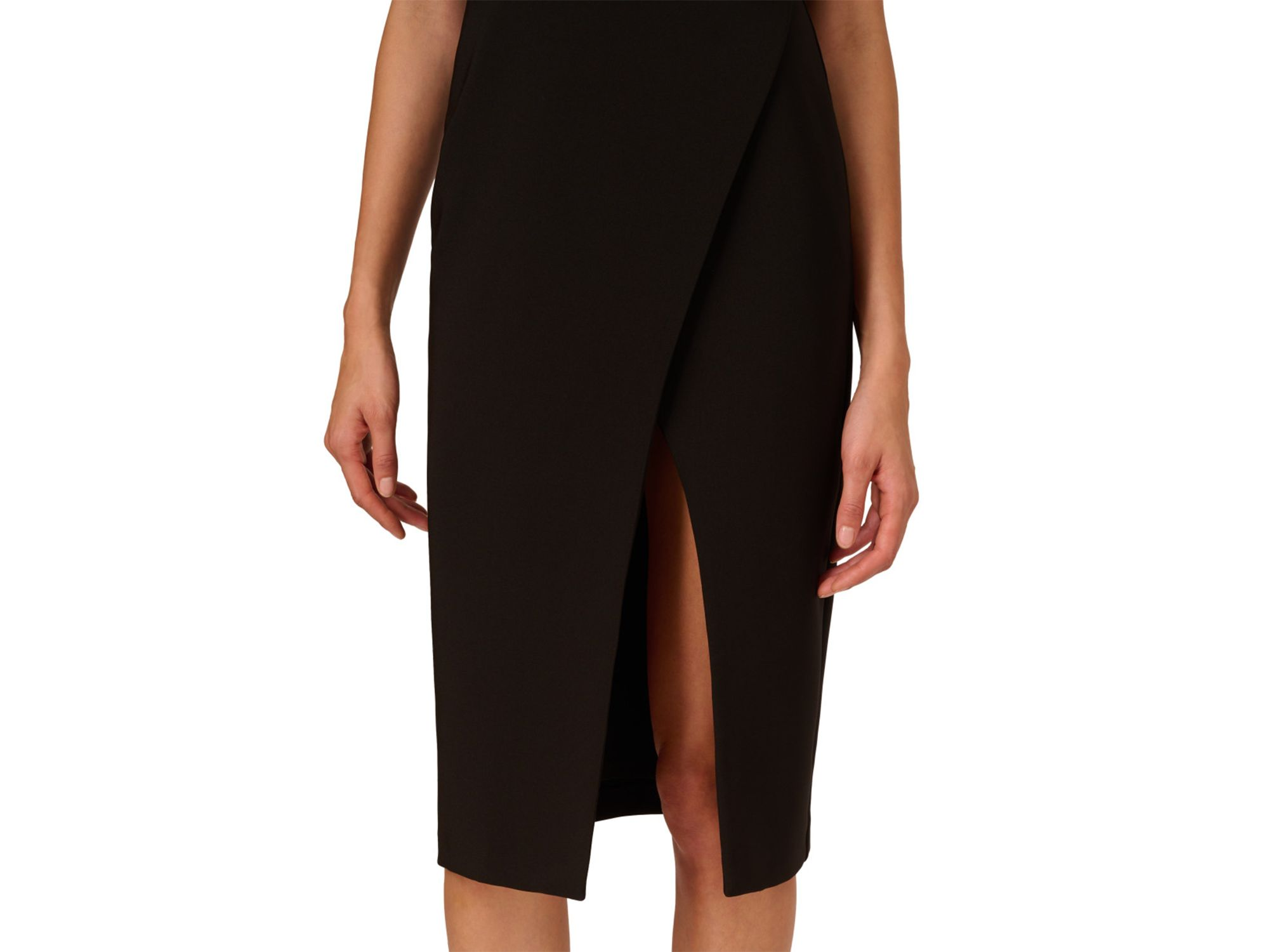 Stretch Crepe Halter Midi Dress — Image 4