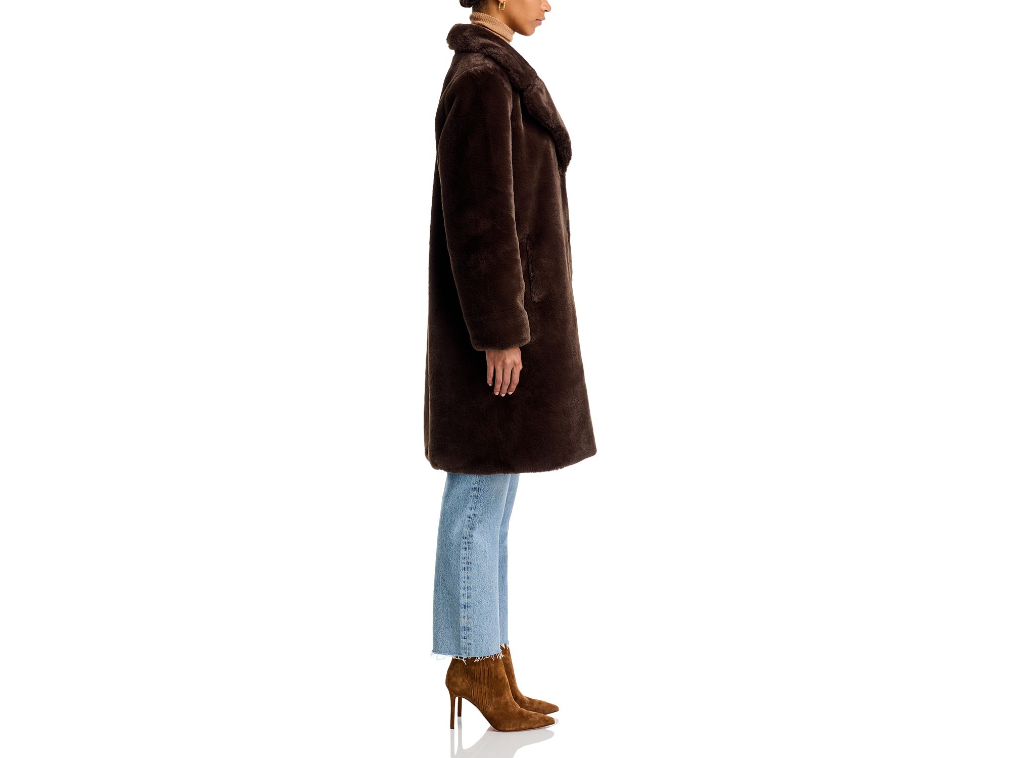 Faux-Fur Coat with Wide Lapels - Exclusive — Image 5