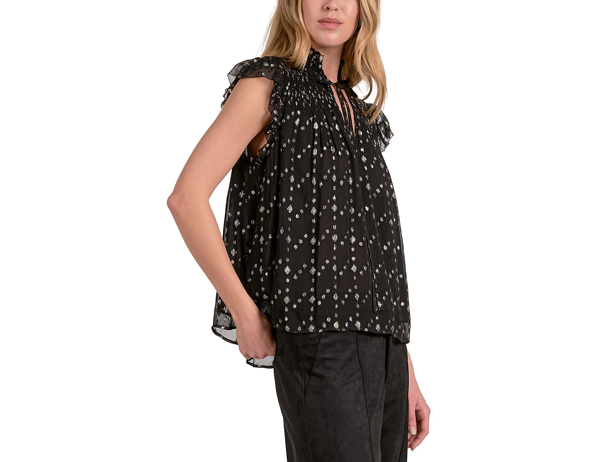Metallic Clip Dot Top — Image 4