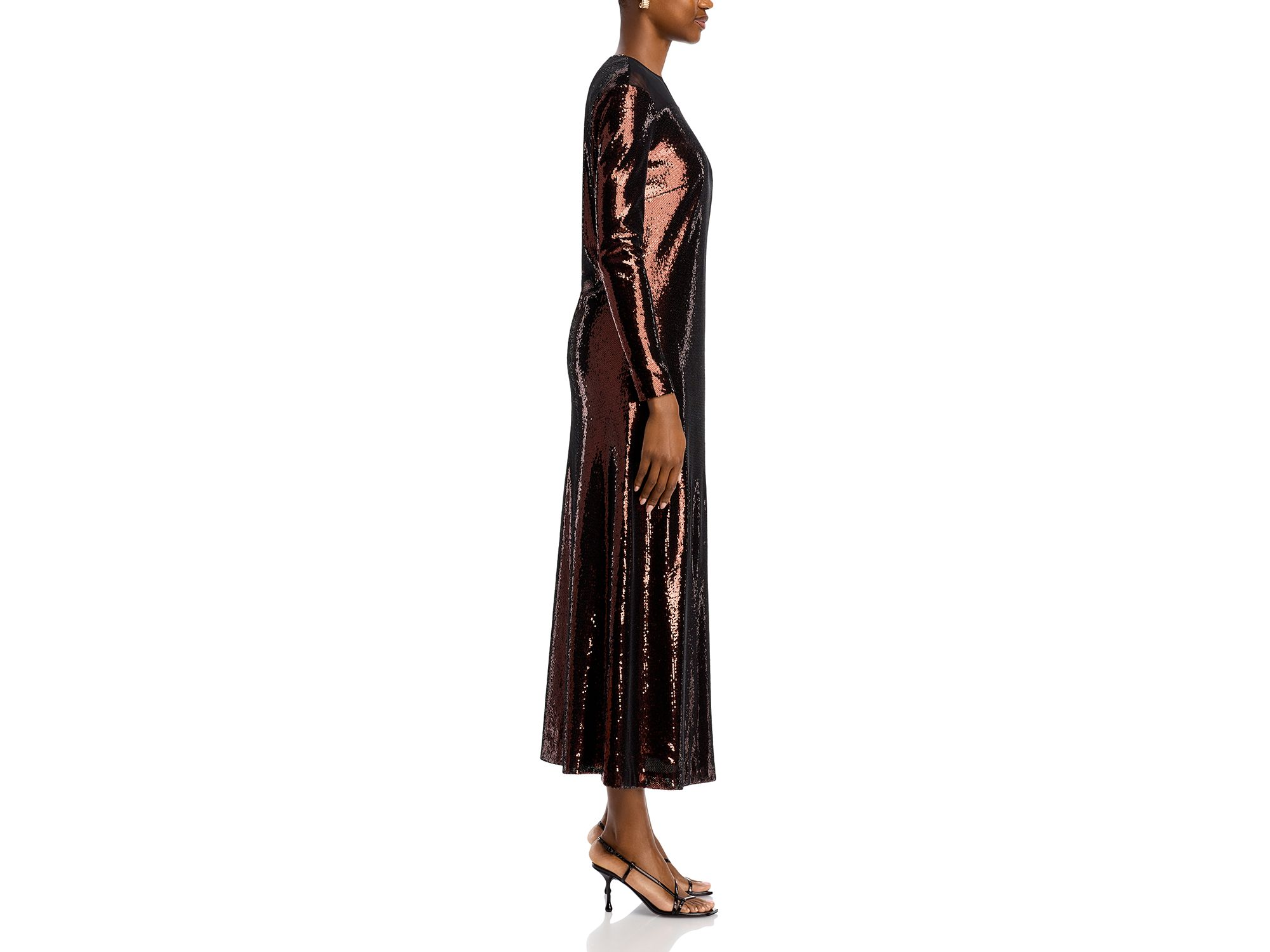 Sequined Long Sleeve Dress — Image 7