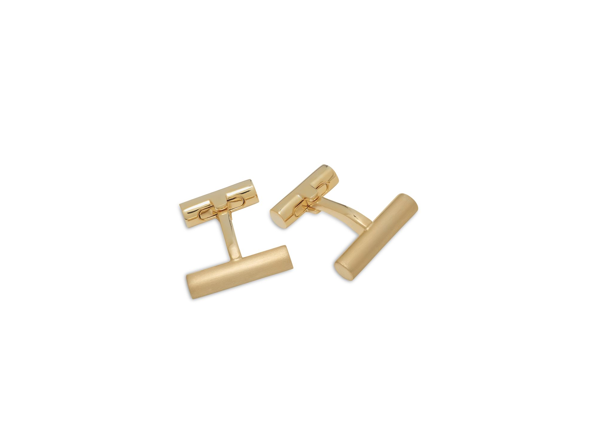 Two Tone Rhodium Plated Bar Cufflinks - Image 1