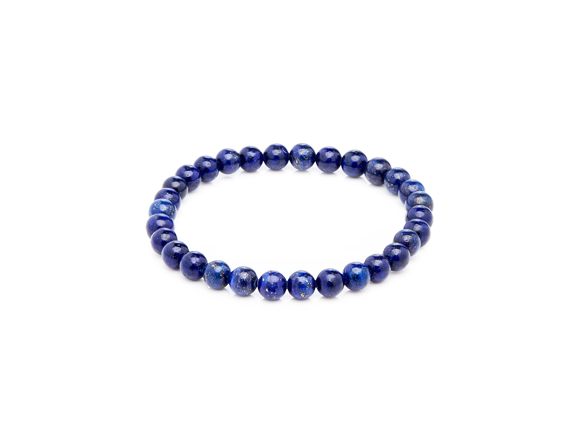 Lapis Beads Elastic Bracelet - Image 1