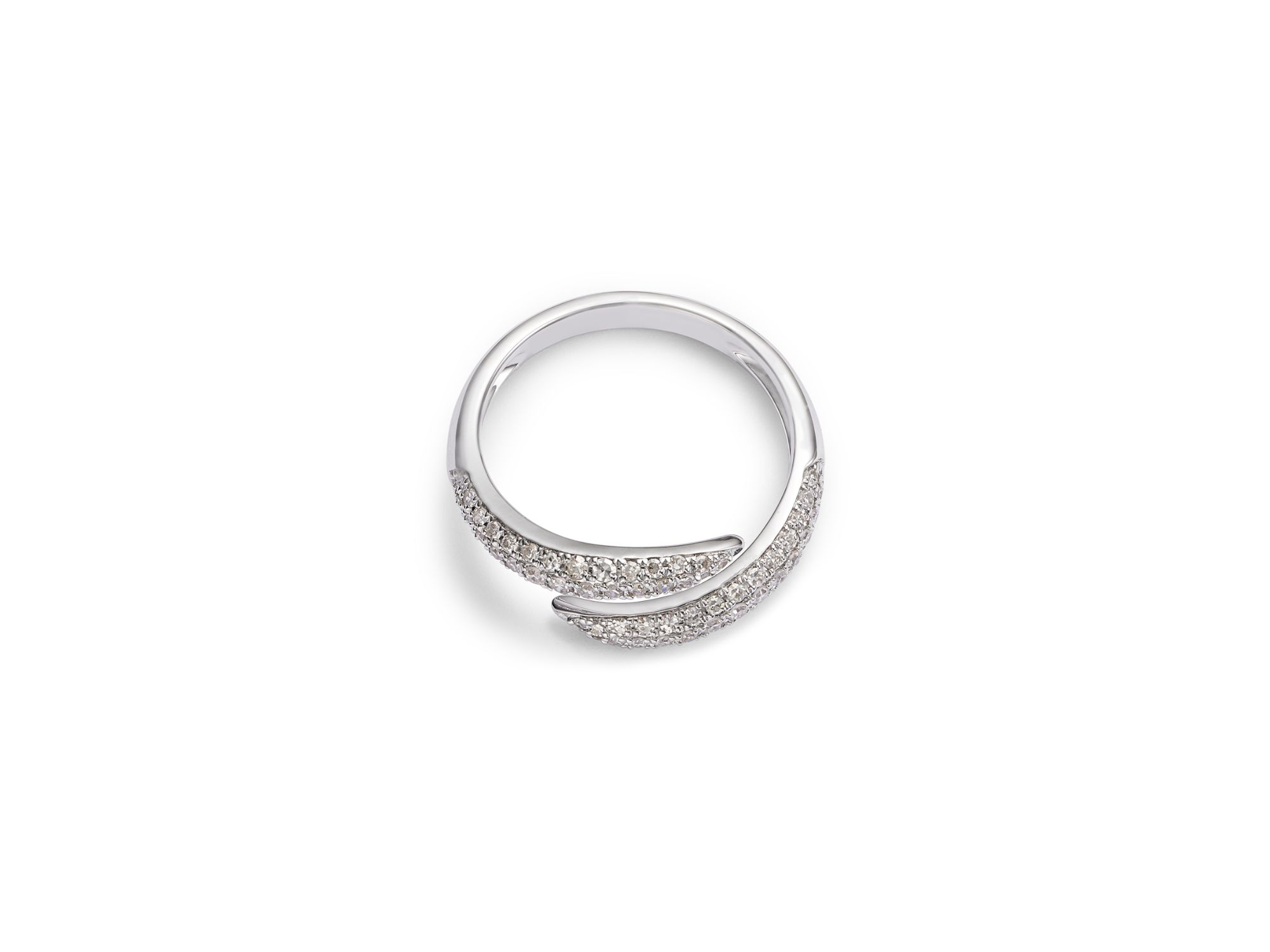 Diamond Pavé Bypass Pinky Ring in 14K White Gold, 0.33 tcw — Image 3