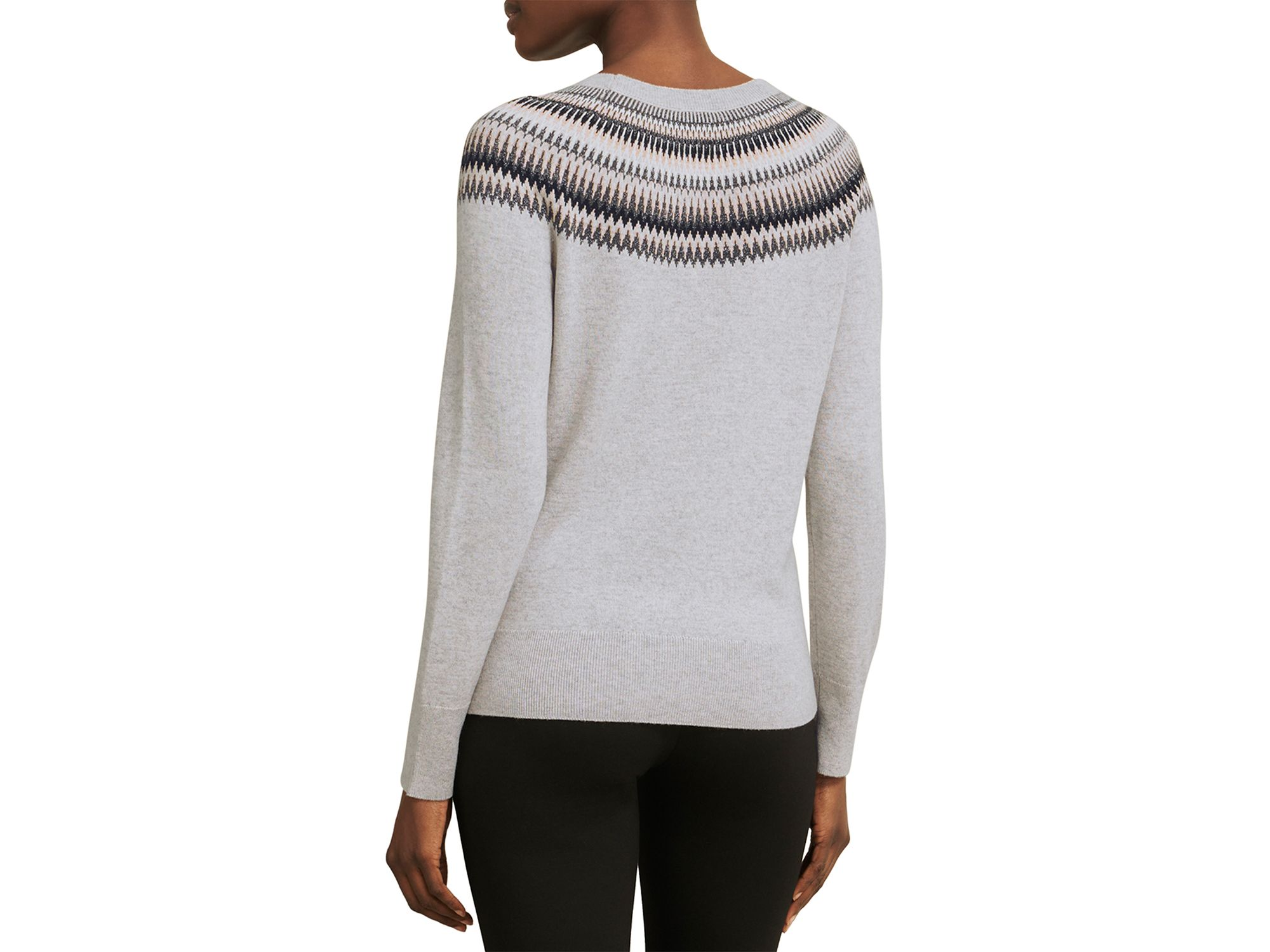 Greta Sparkle Fair Isle Crewneck Sweater — Image 4