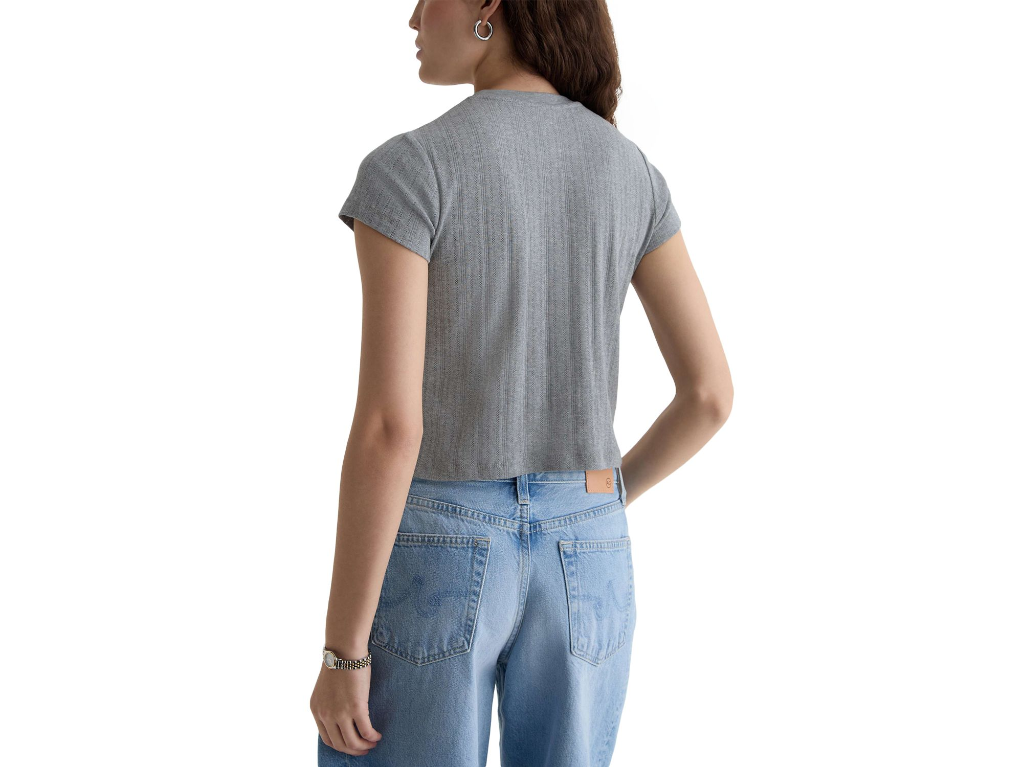 Sadie Crewneck Cropped Tee — Image 4