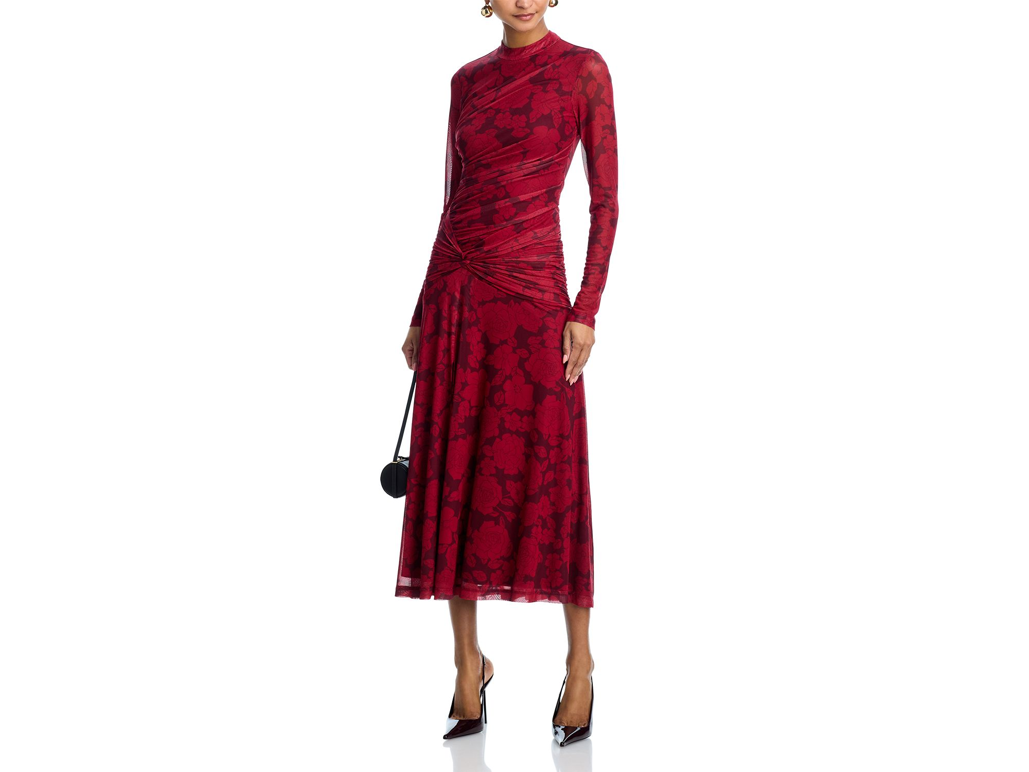 Selene Ruched Long Sleeve Dress — Image 3