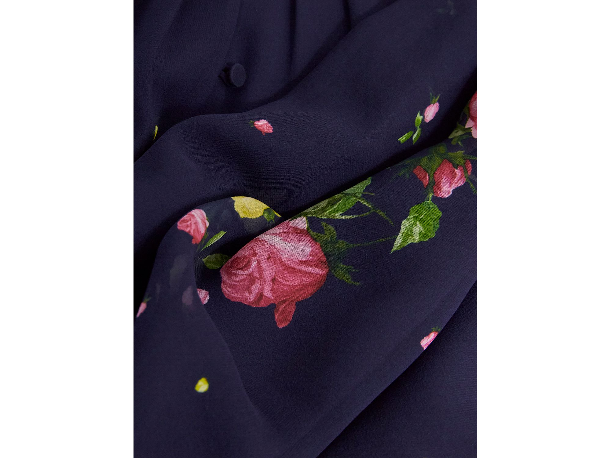 Eva Floral Print Silk Midi Dress — Image 3