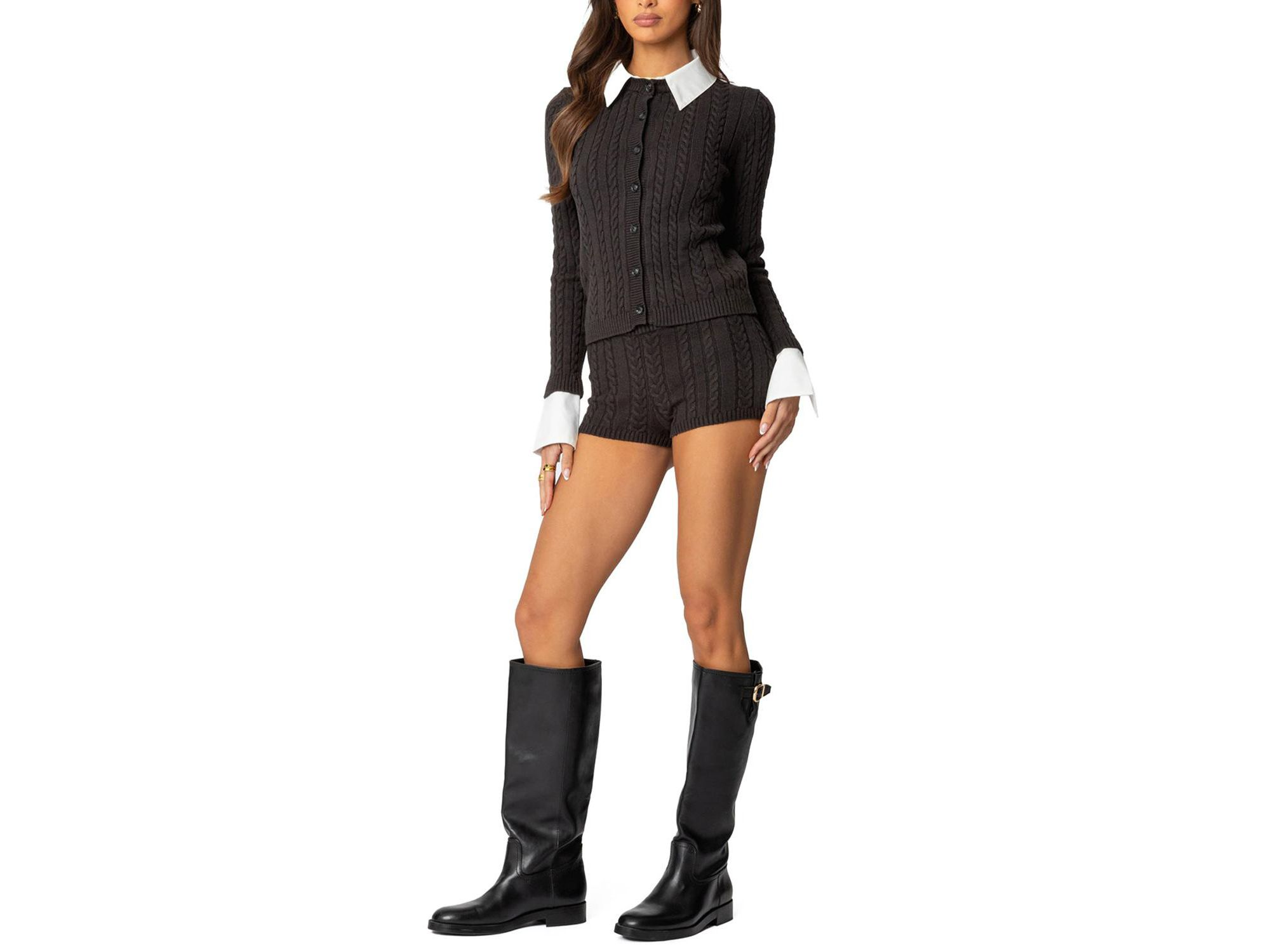 Avey Detachable Cuff & Collar Cardigan — Image 3