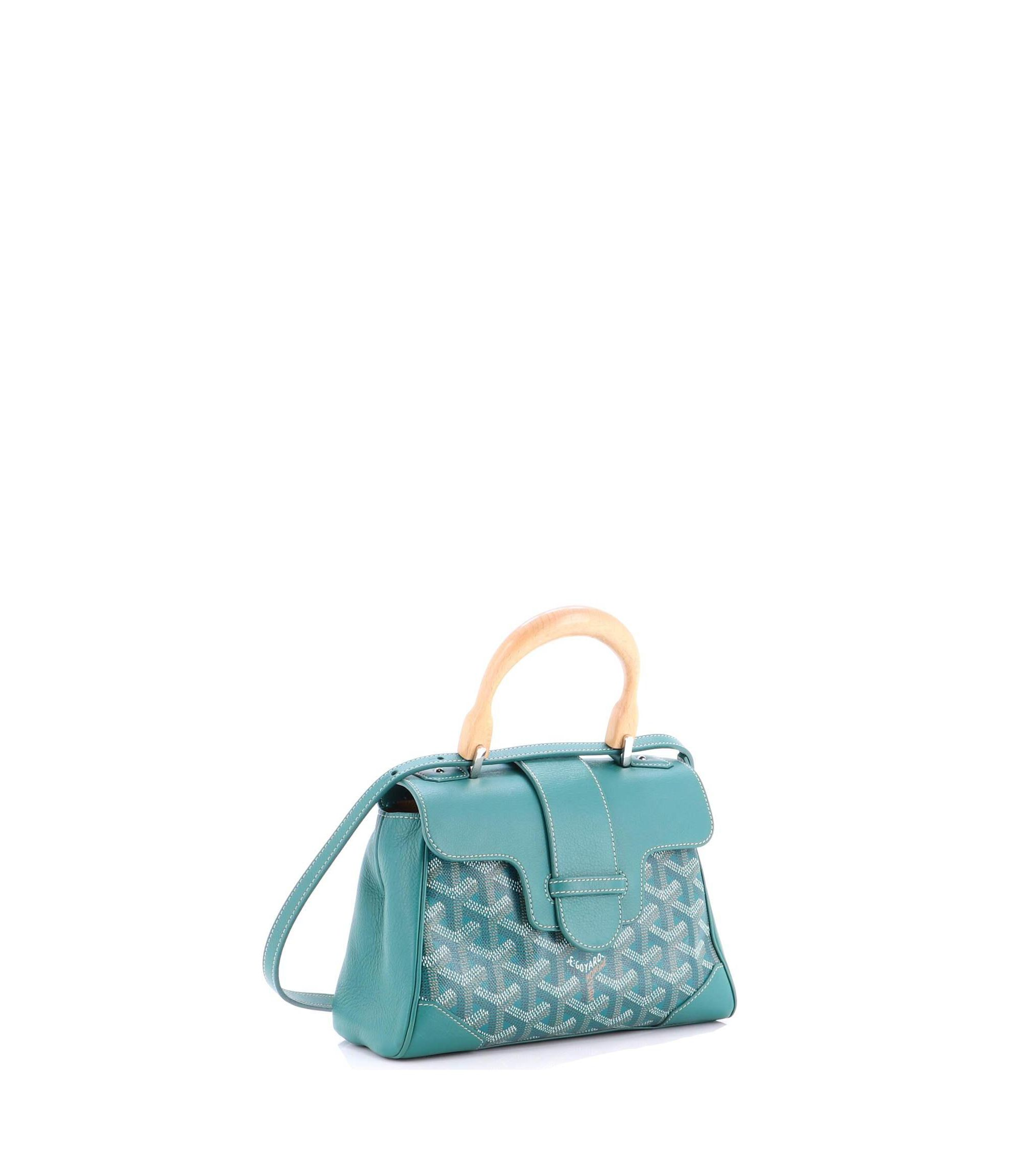 Mini Saigon Top Handle Bag Coated Canvas with Leather — Image 7