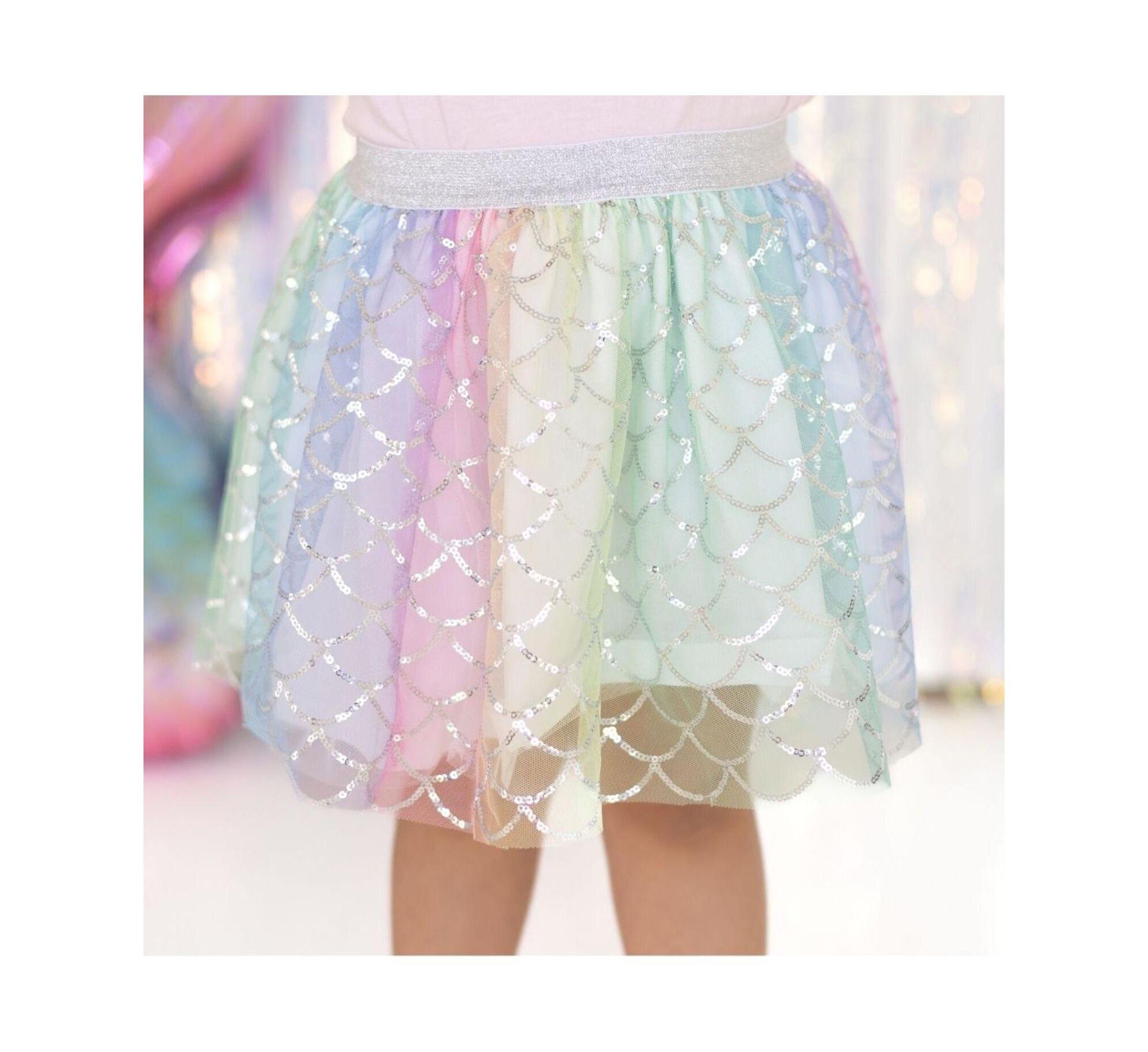Girls' Rainbow Mermaid Tutu - Baby, Little Kid, Big Kid — Image 3