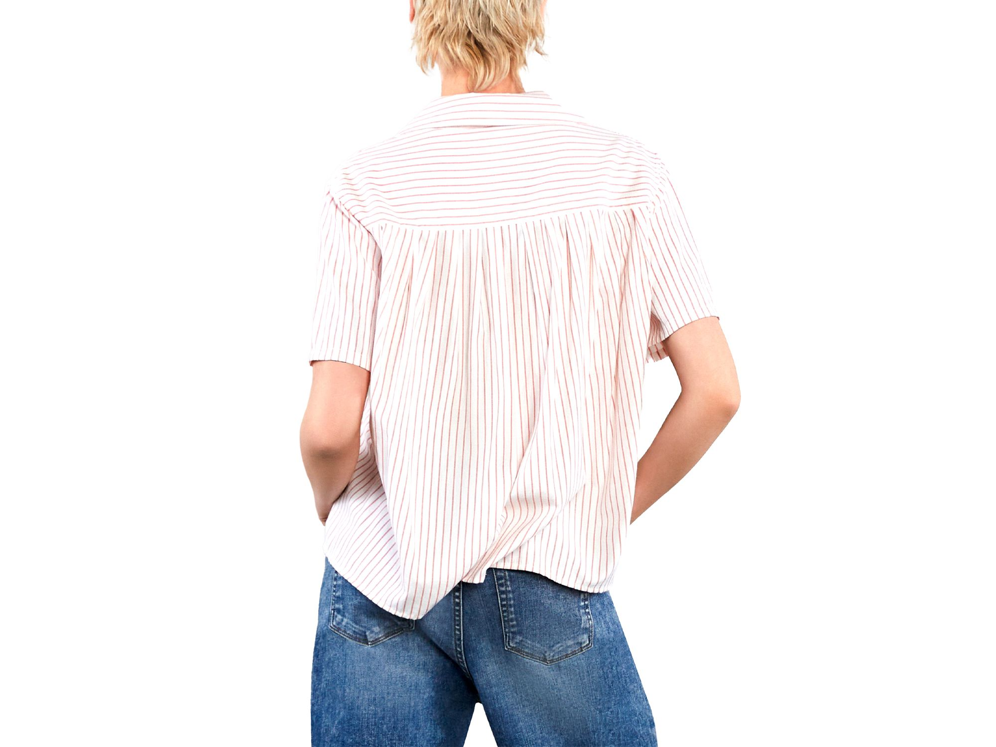 Pleated Cropped Shirt — Image 3