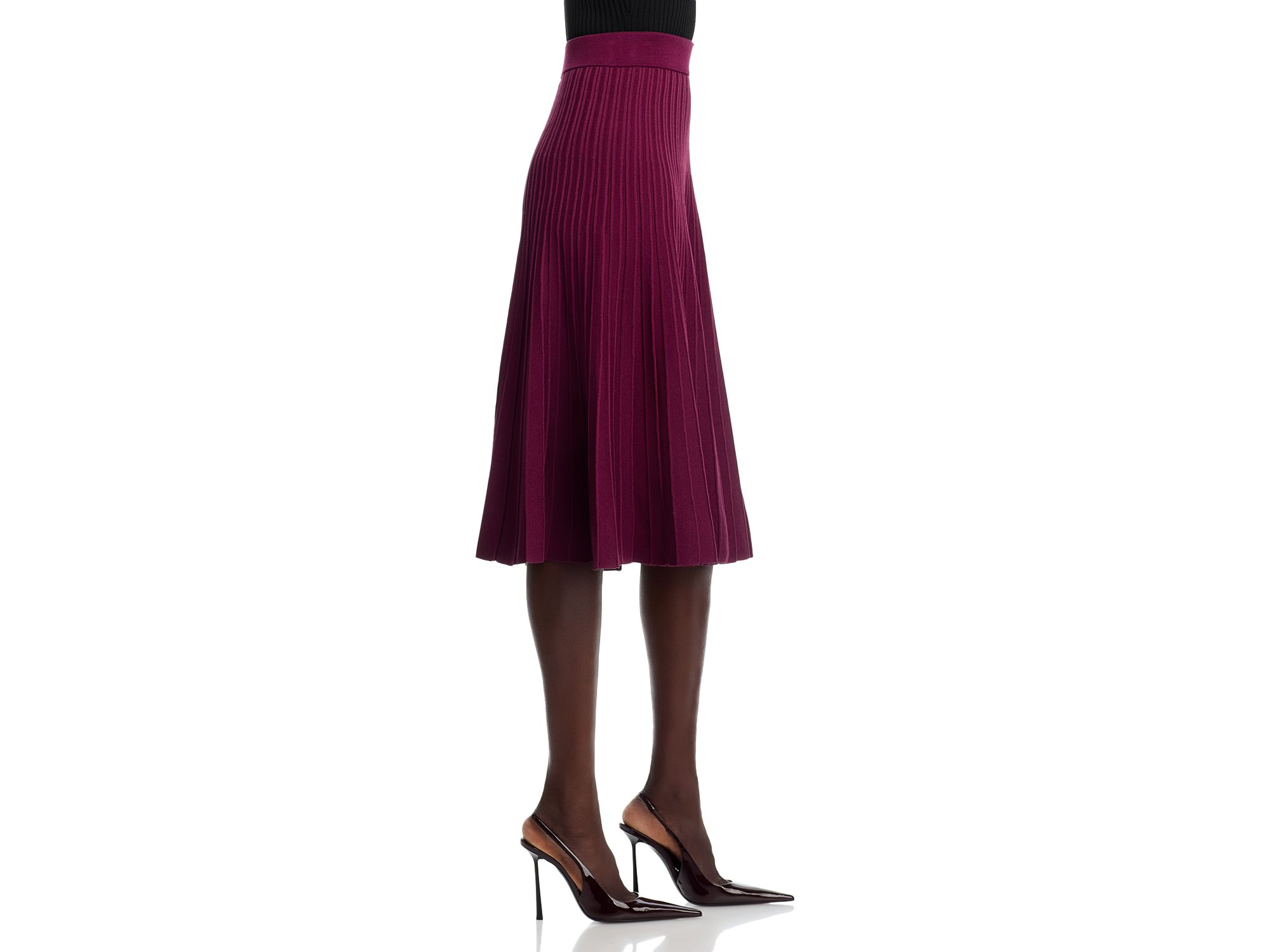 Rib A Line Midi Skirt — Image 5